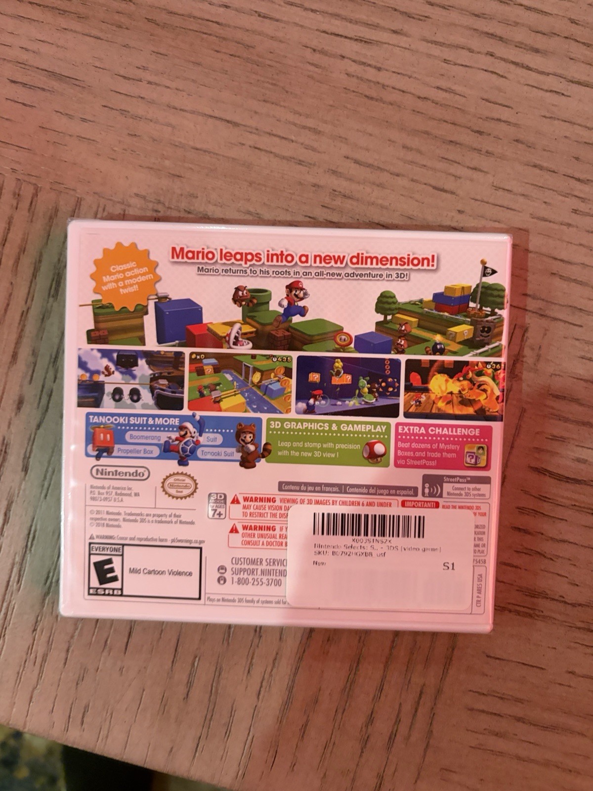 Super Mario 3D Land Nintendo 3DS, 2011, Complete in Box, New