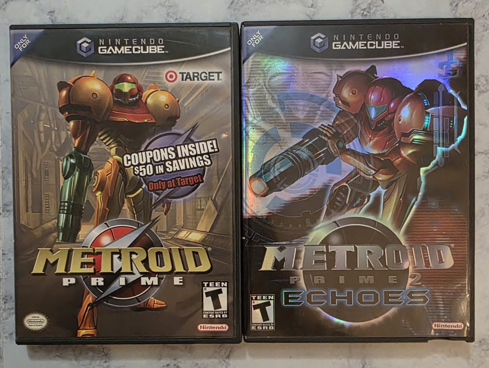 Metroid Prime 1 & 2: Echoes Bundle (Nintendo Gamecube) Cib Complete – Tested