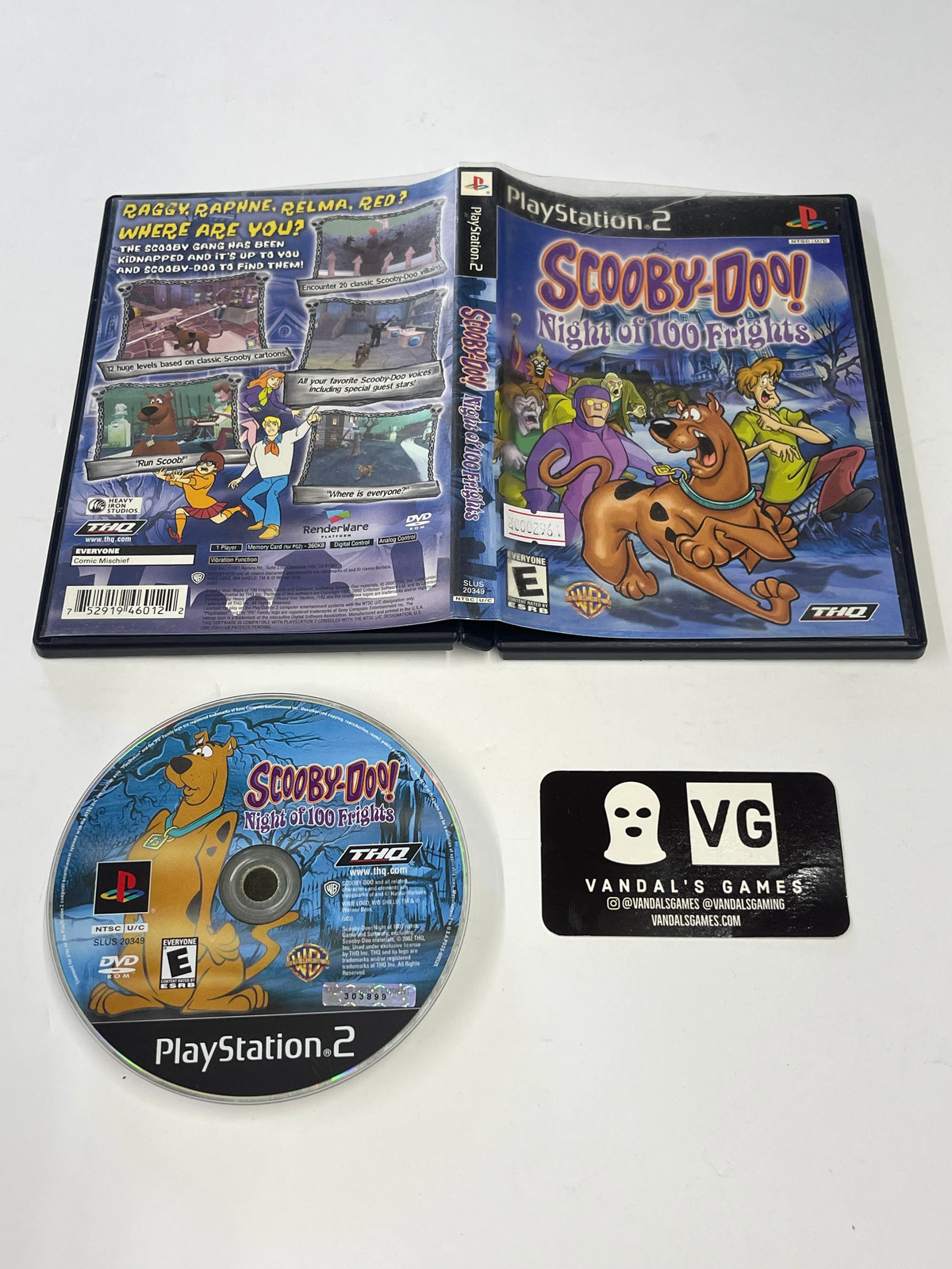 PS2 – Scooby Doo Night of 100 Frights Sony PlayStation 2 W/ Case #2961