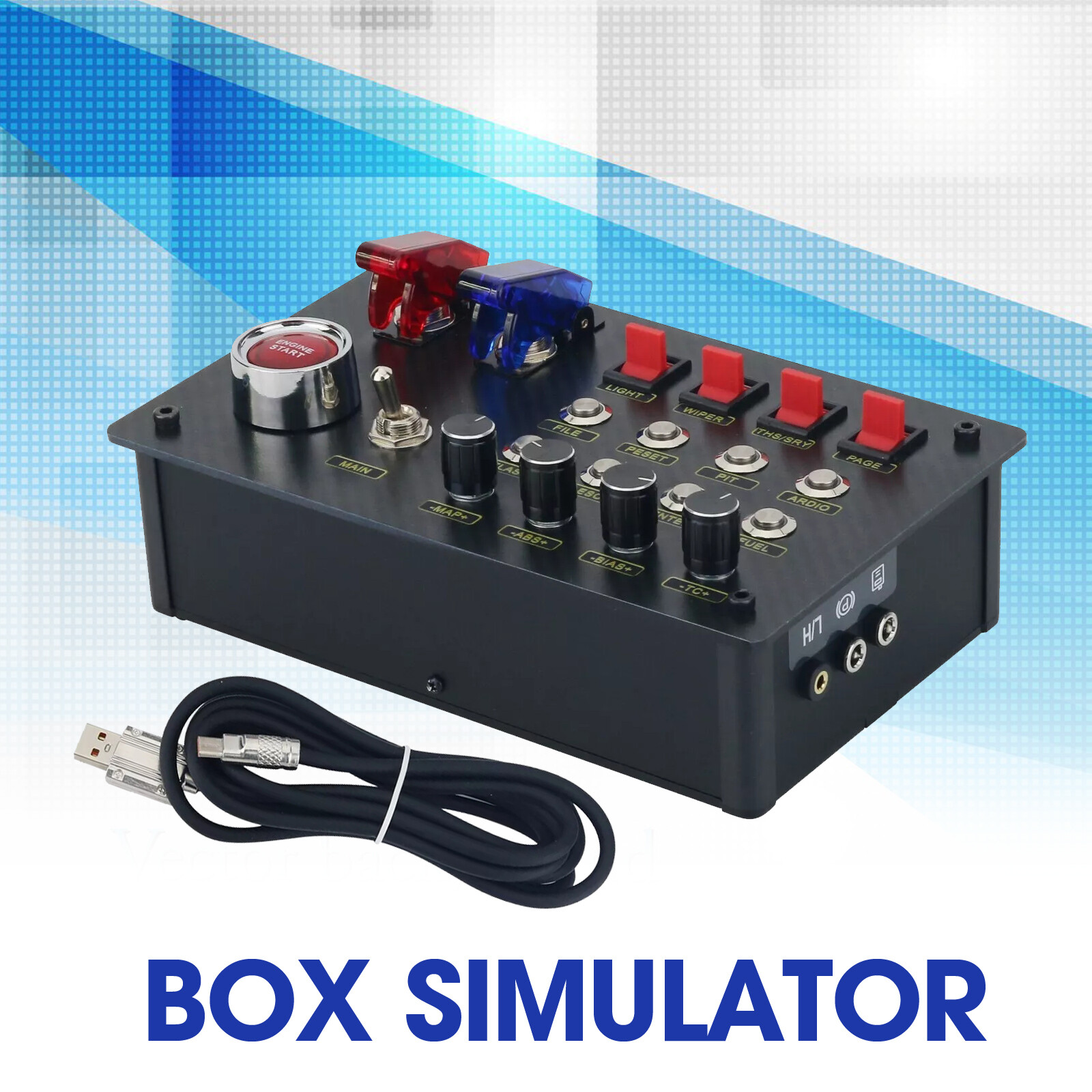Horizontal Button Box SIM Racing Control Box Simulator for Simagic Fanatec ZQSR