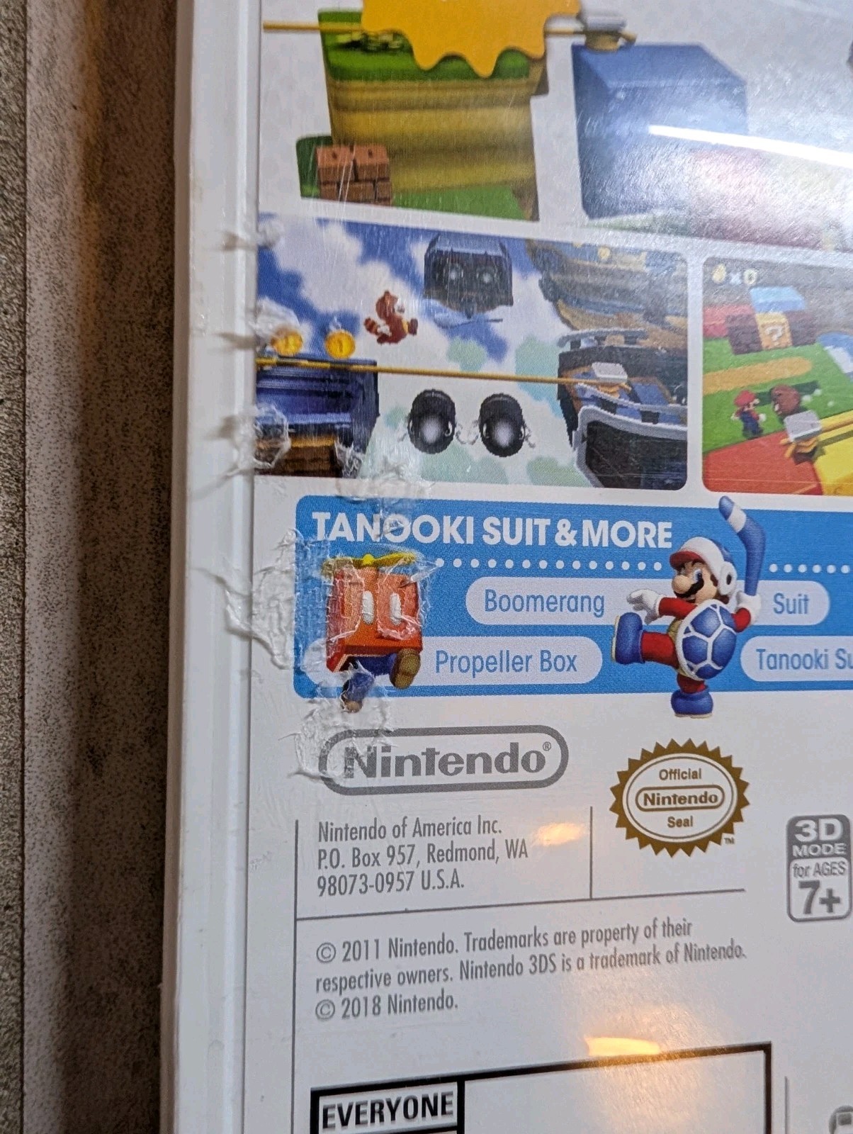NO GAME Super Mario 3D Land Nintendo 3DS Case