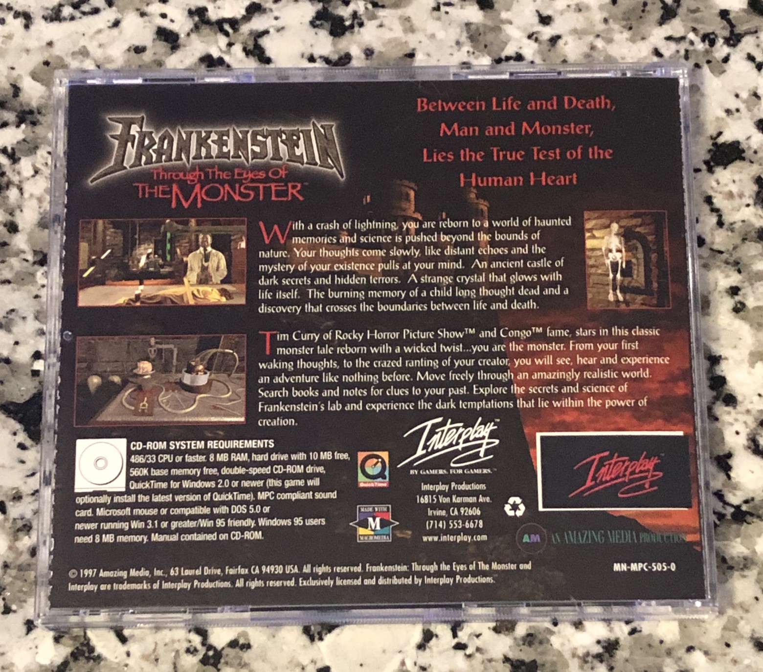 Frankenstein: Through The Eyes of the Monster (PC) Starring Tim Curry – Mint!