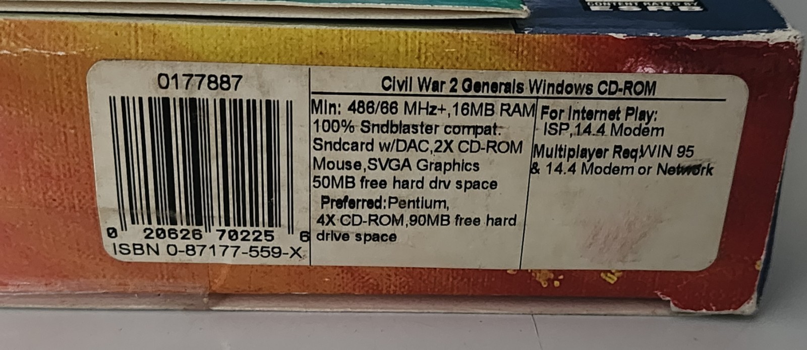 Civil War Generals 2: PC Game Windows CD-ROM Generals Grant Lee Sherman