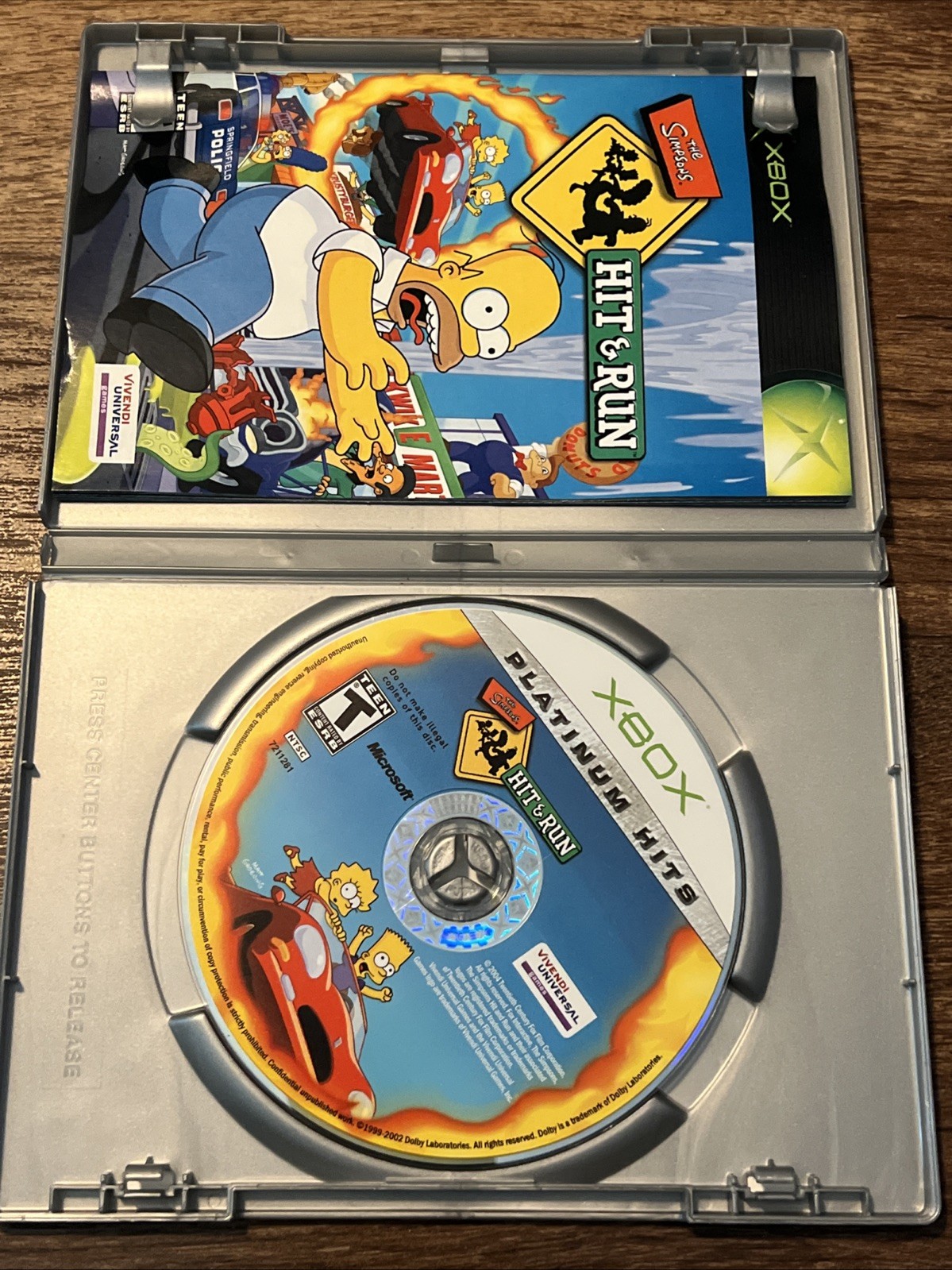 The Simpsons Hit & Run Platinum Hits Xbox Original Microsoft CIB