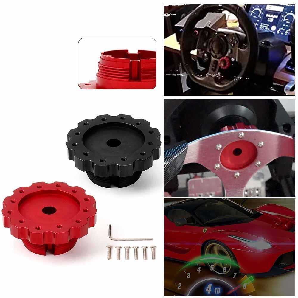 New Black/Red 74mm Steering Wheel Adapter Converter for PXN V10 Steering Wheel