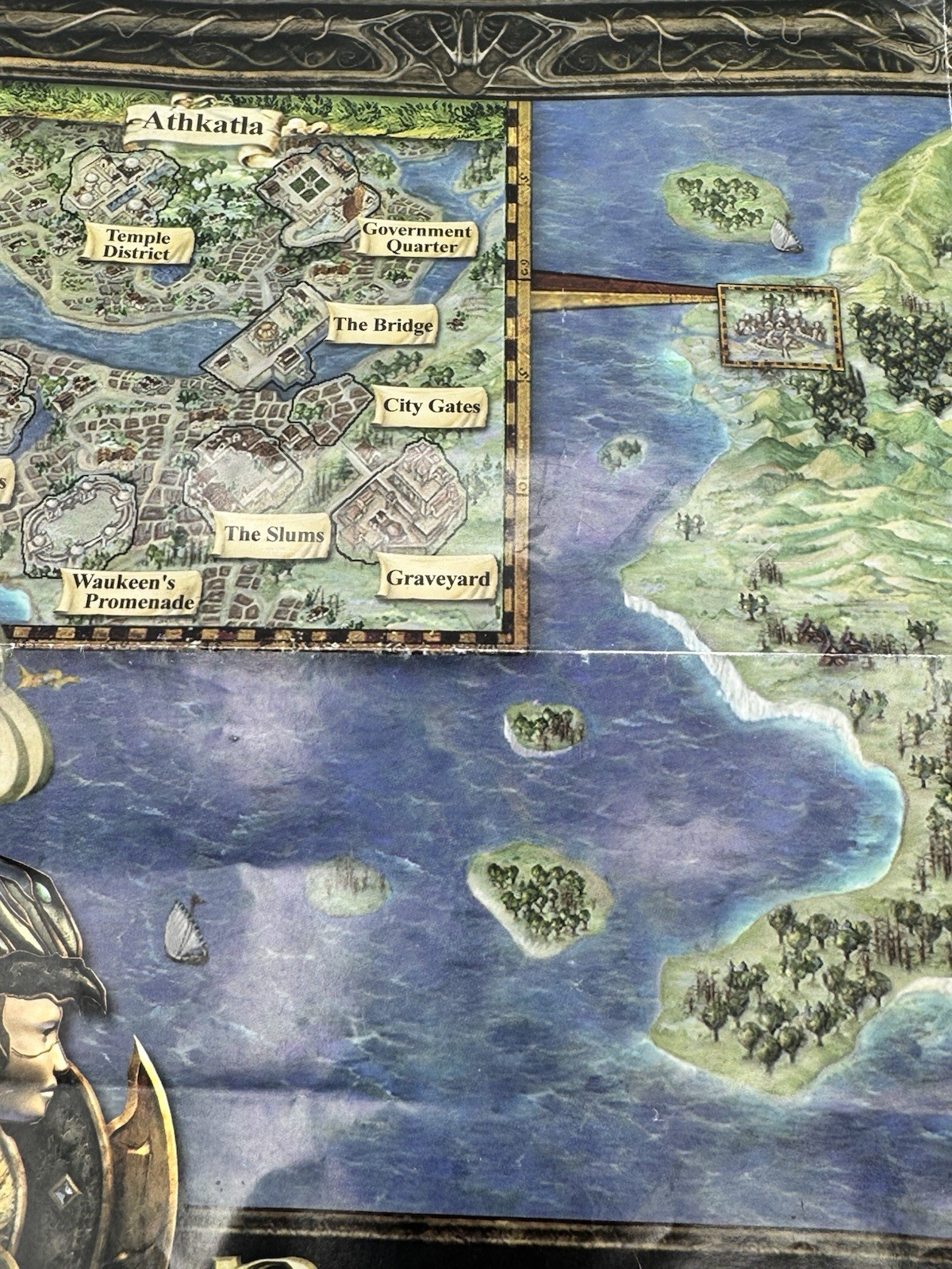 OEM Baldur’s Gate II Shadows of Amn Map Poster ONLY