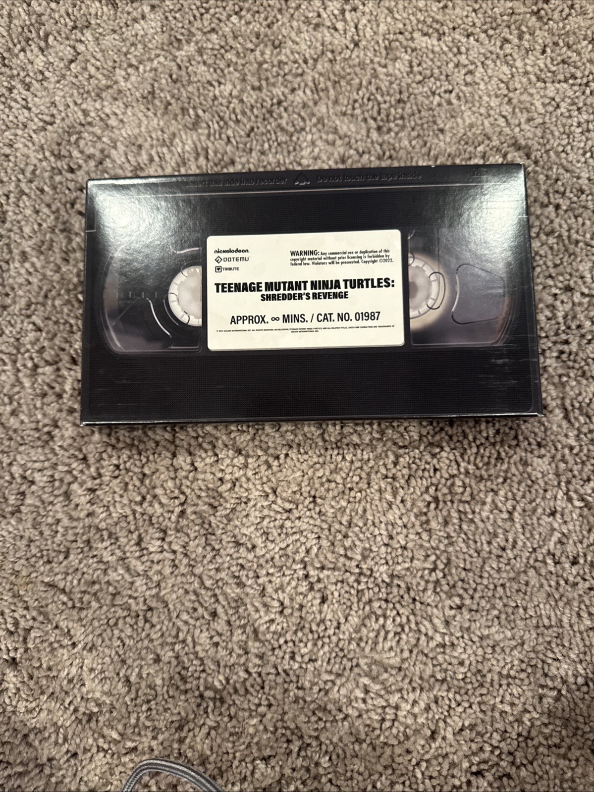 TMNT Shredder’s Revenge LRG VHS Edition — No Game — Read Details