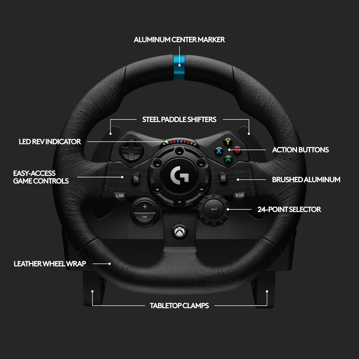 Logitech G923 TRUEFORCE Sim Racing Wheel for Xbox Series S|X, Xbox One & PC