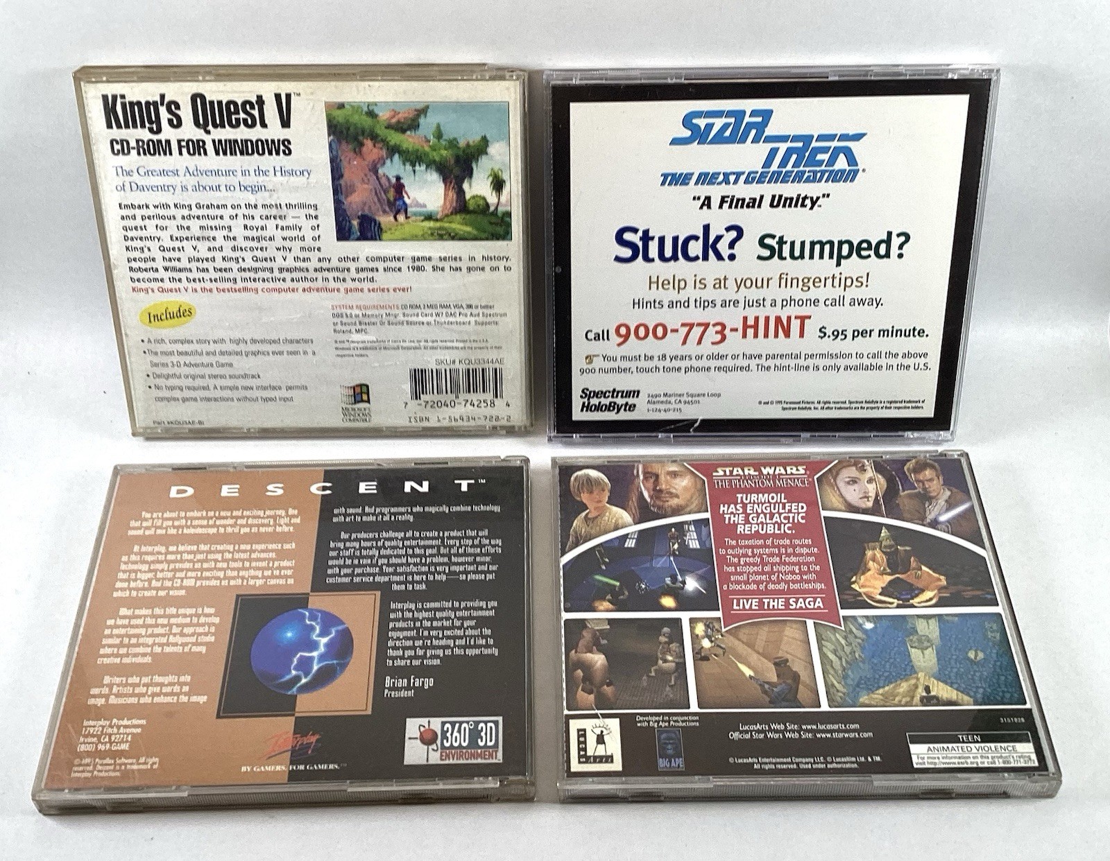 Lot of 8 PC Games 90’s Windows Mac CD-ROM Computer Games Discs VGC