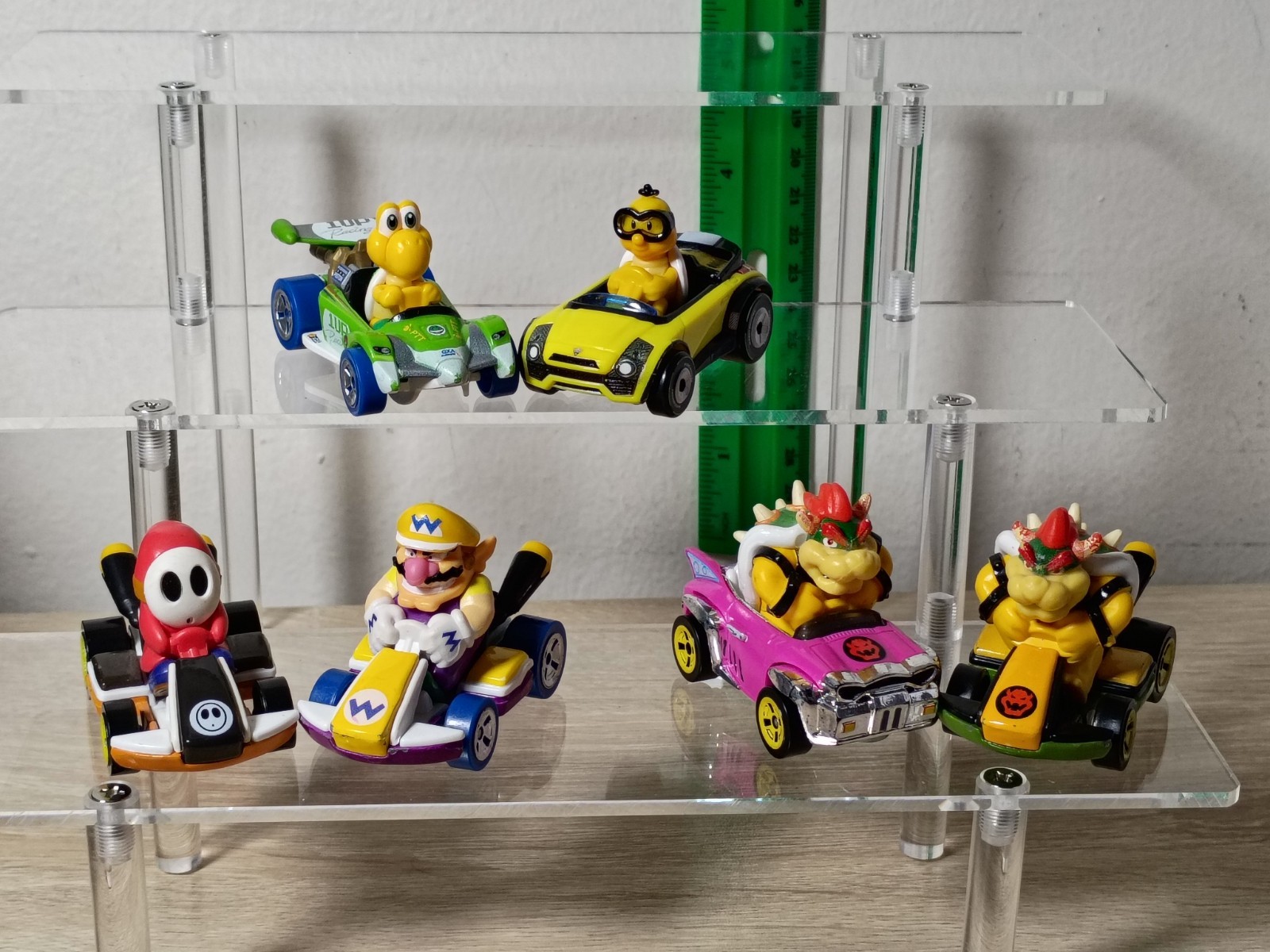 6-PK SUPER MARIO KART Hot Wheels Bowser Wario Lakitu Koopa Troopa Shy Guy Wagon