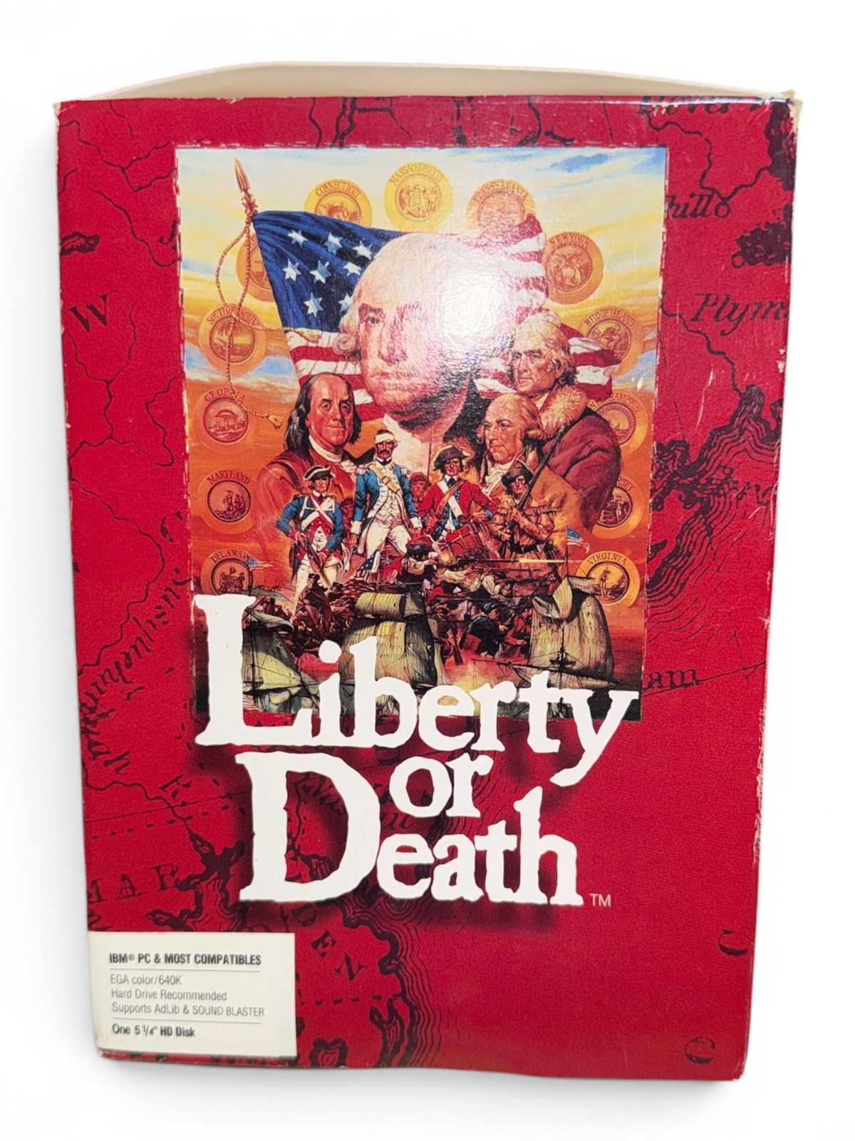 Vintage 1992 Koei Liberty or Death PC Game Big Box 5.25″ Floppy Disk CIB