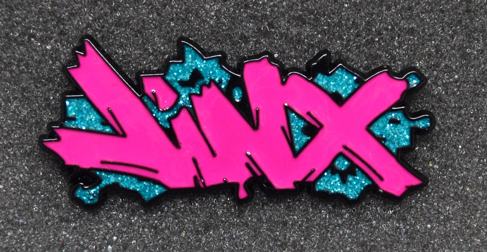 [Reproduction] Jinx Graffiti Arcane League of Legends LoL Glitter Enamel Pin