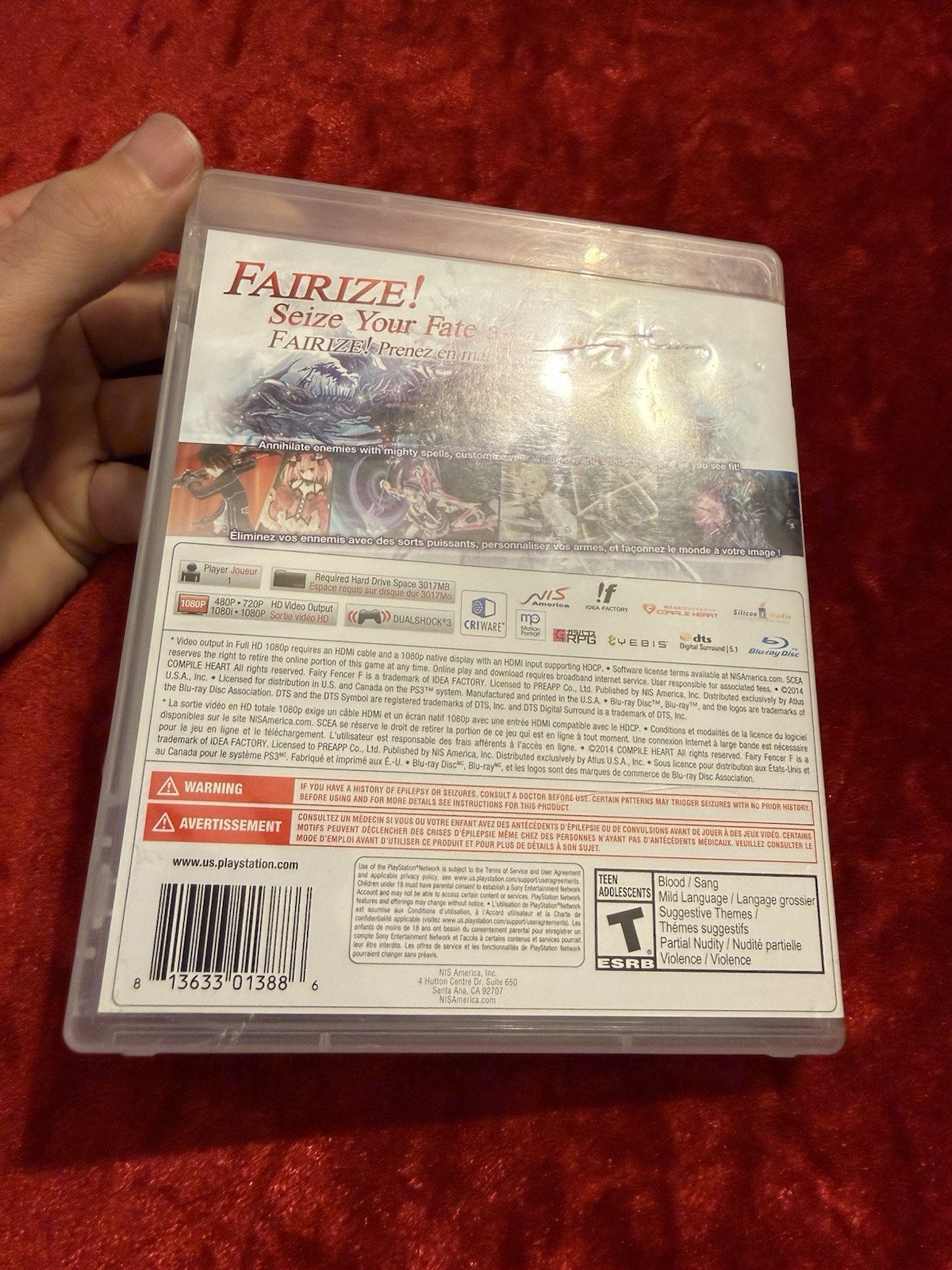 Fairy Fencer F: Advent Dark Force PS4 & Fairy Fencer F Sony PlayStation 3 CIB