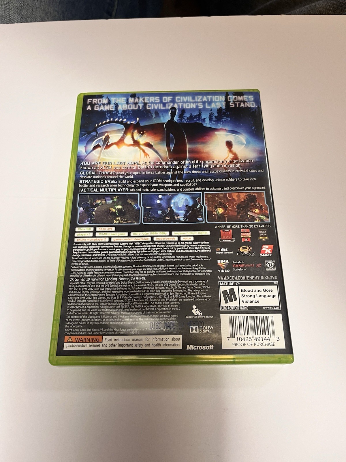 Xcom Enemy Unknown – Microsoft Xbox 360