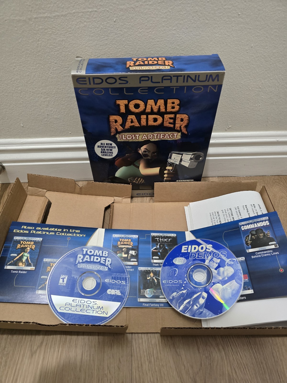 Tomb Raider 3 + The Lost Artifact + Tomb Raider 2 Gold PC Big Box Lot-Windows