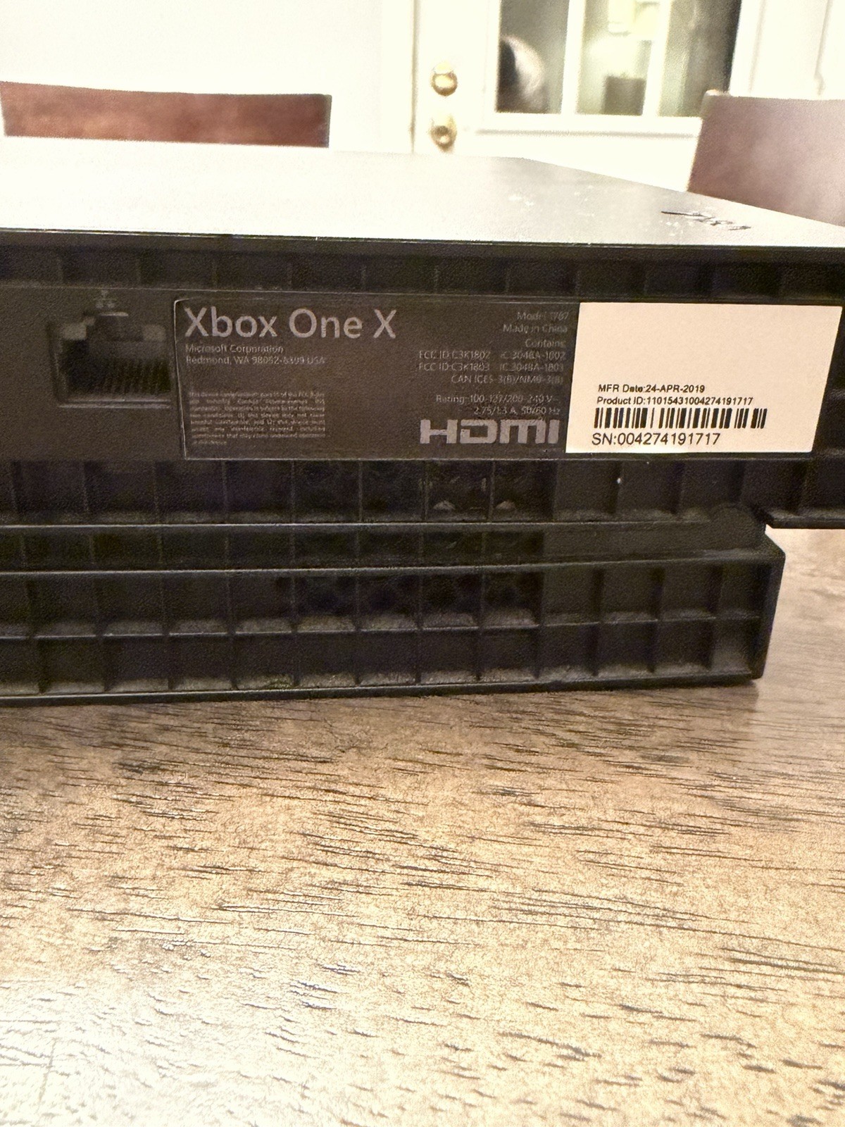 Microsoft Xbox One X 1TB 4K UHD Blu-Ray Compatible Home Console Black 1782