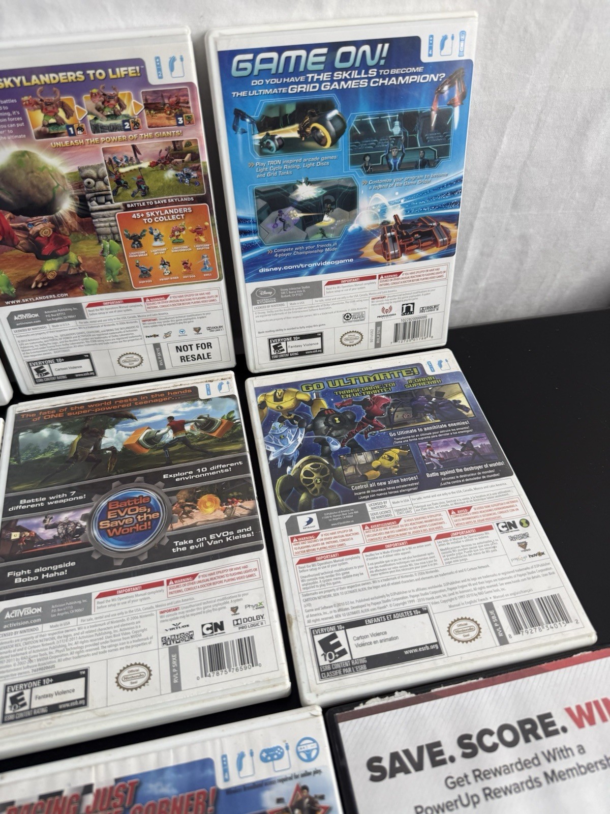 Lot of 19 Wii Games For Kids Boys Rated E Everyone Racing Fishing Skylanders