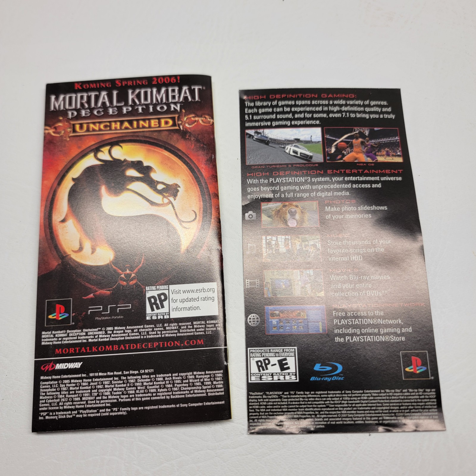 Midway Arcade Treasures Extended Play (Sony PSP, 2005) – Complete w/ Manual