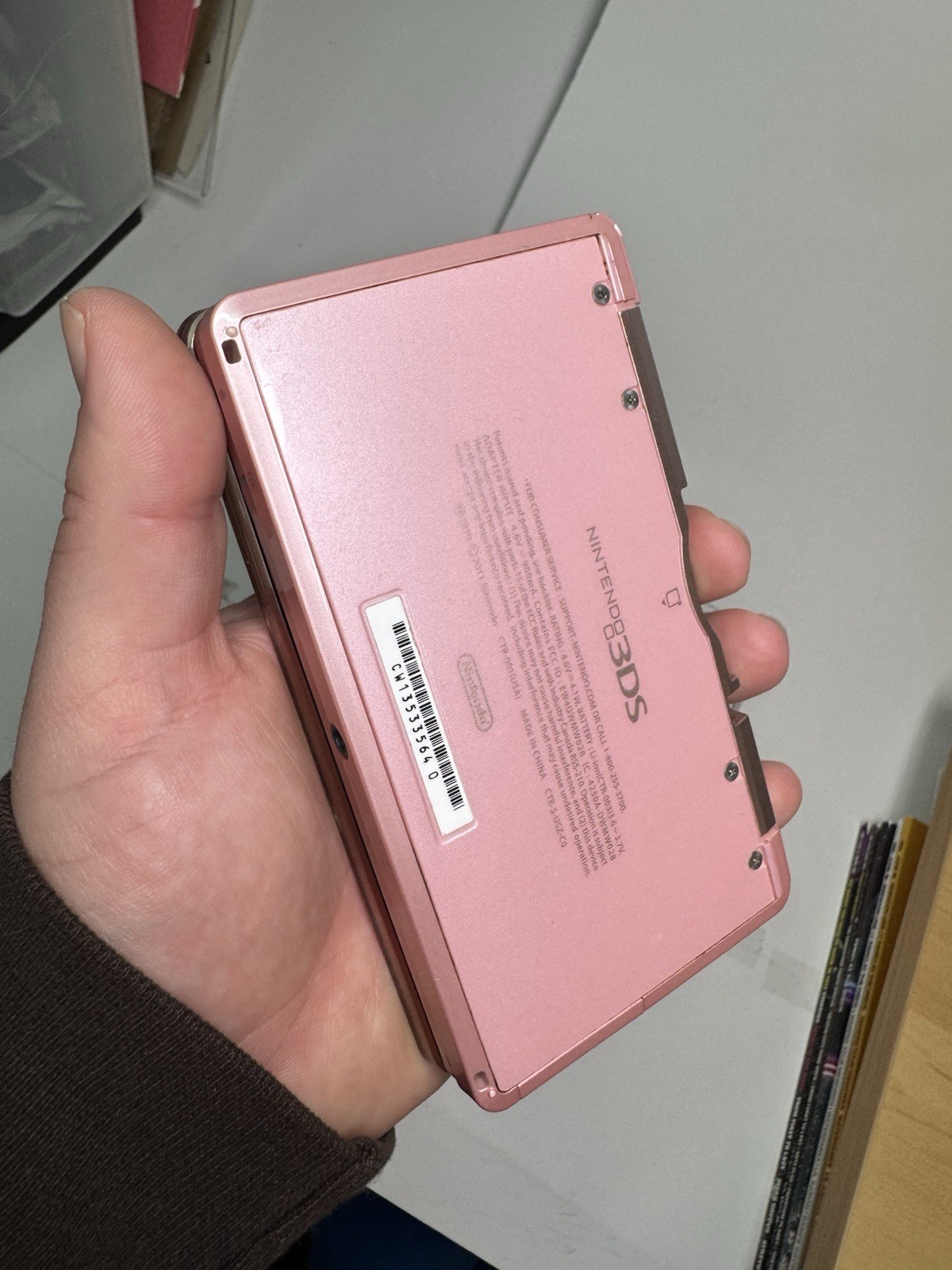 Nintendo 3DS Pink Handheld Console Wi-Fi, Headphone Jack, Box Dock Manual (READ)