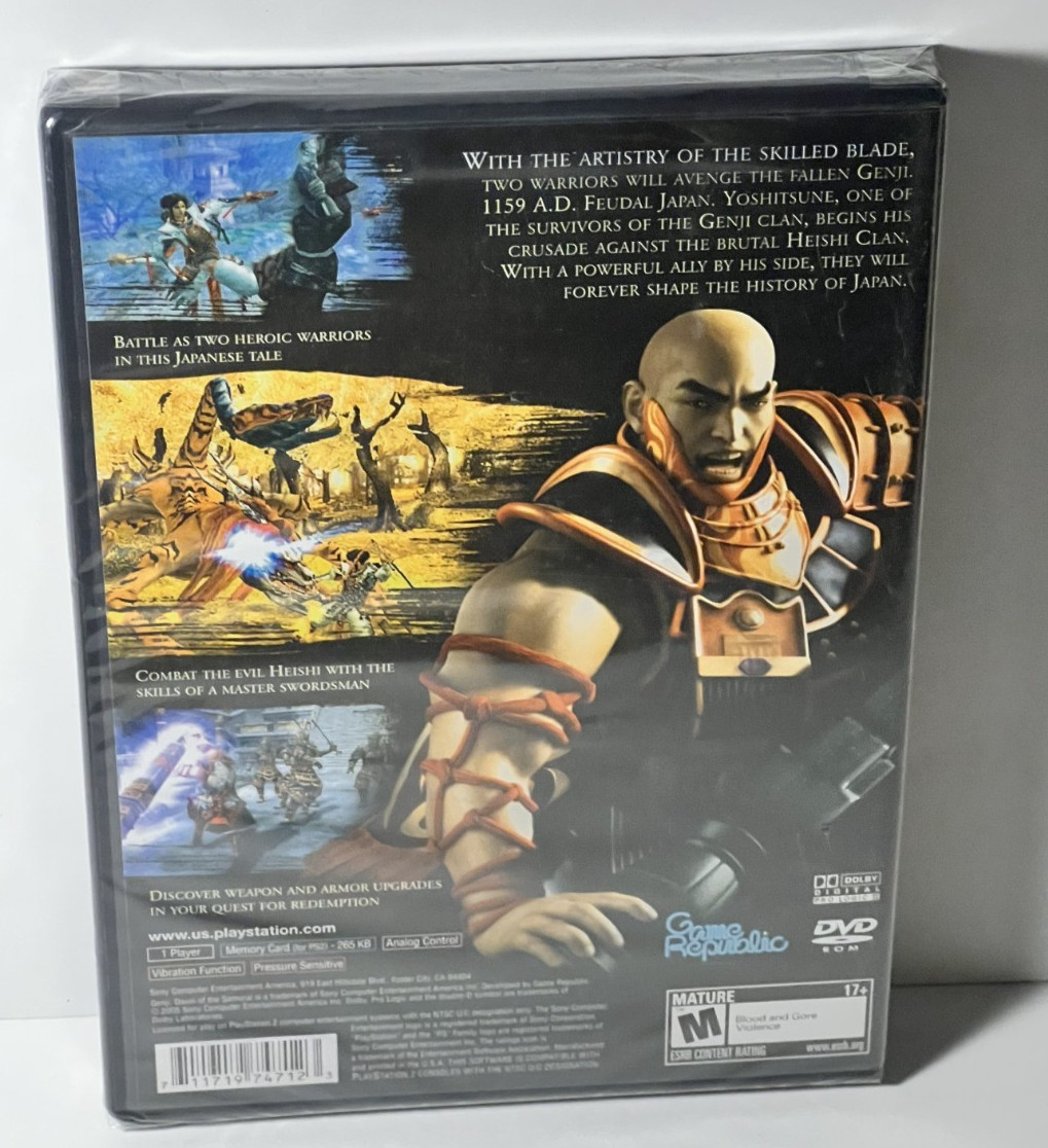 Genji Dawn of the Samurai (Sony PlayStation 2, 2005) New