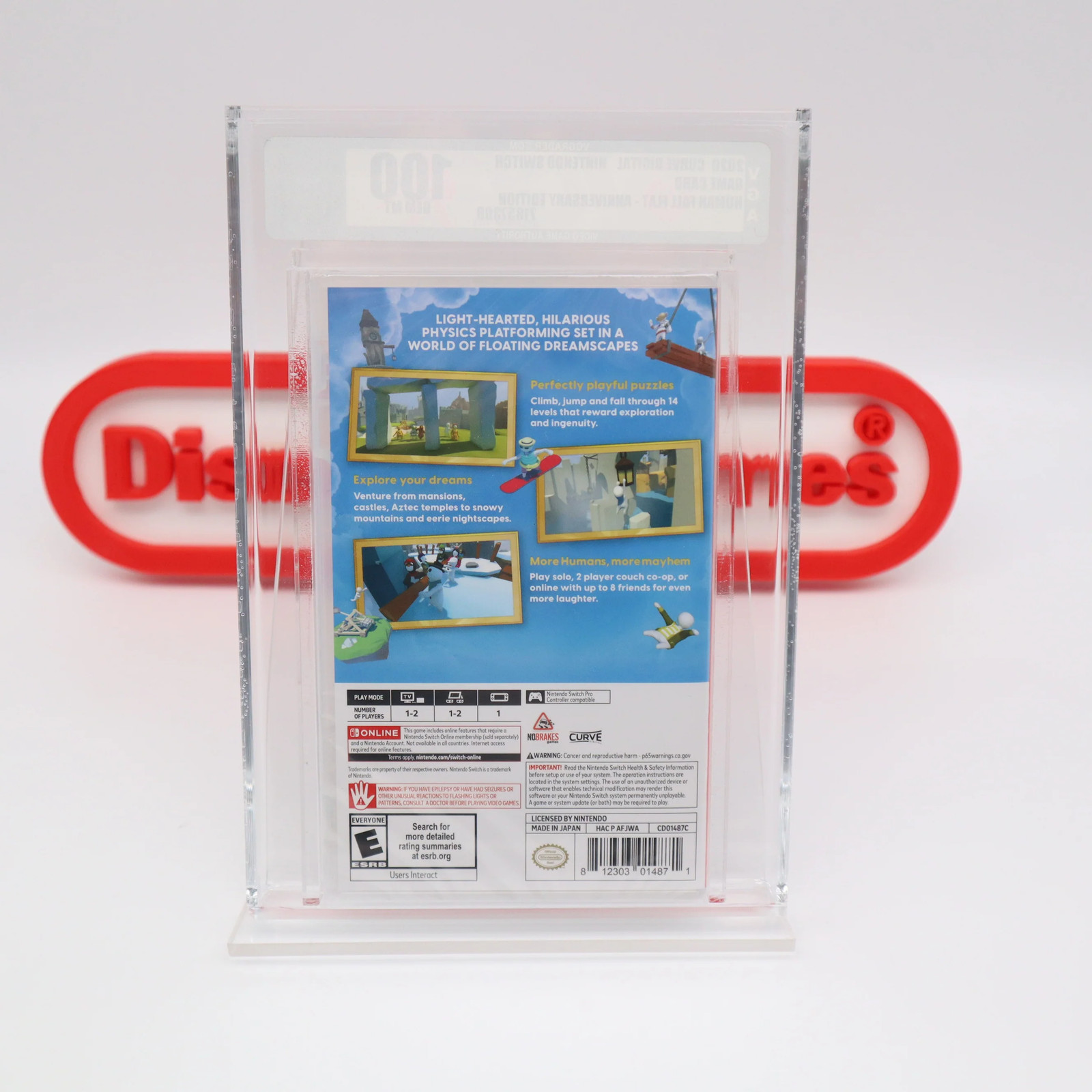 Nintendo Switch HUMAN FALL FLAT – PERFECT GRADED VGA 100 GEM MINT! NEW & Sealed!