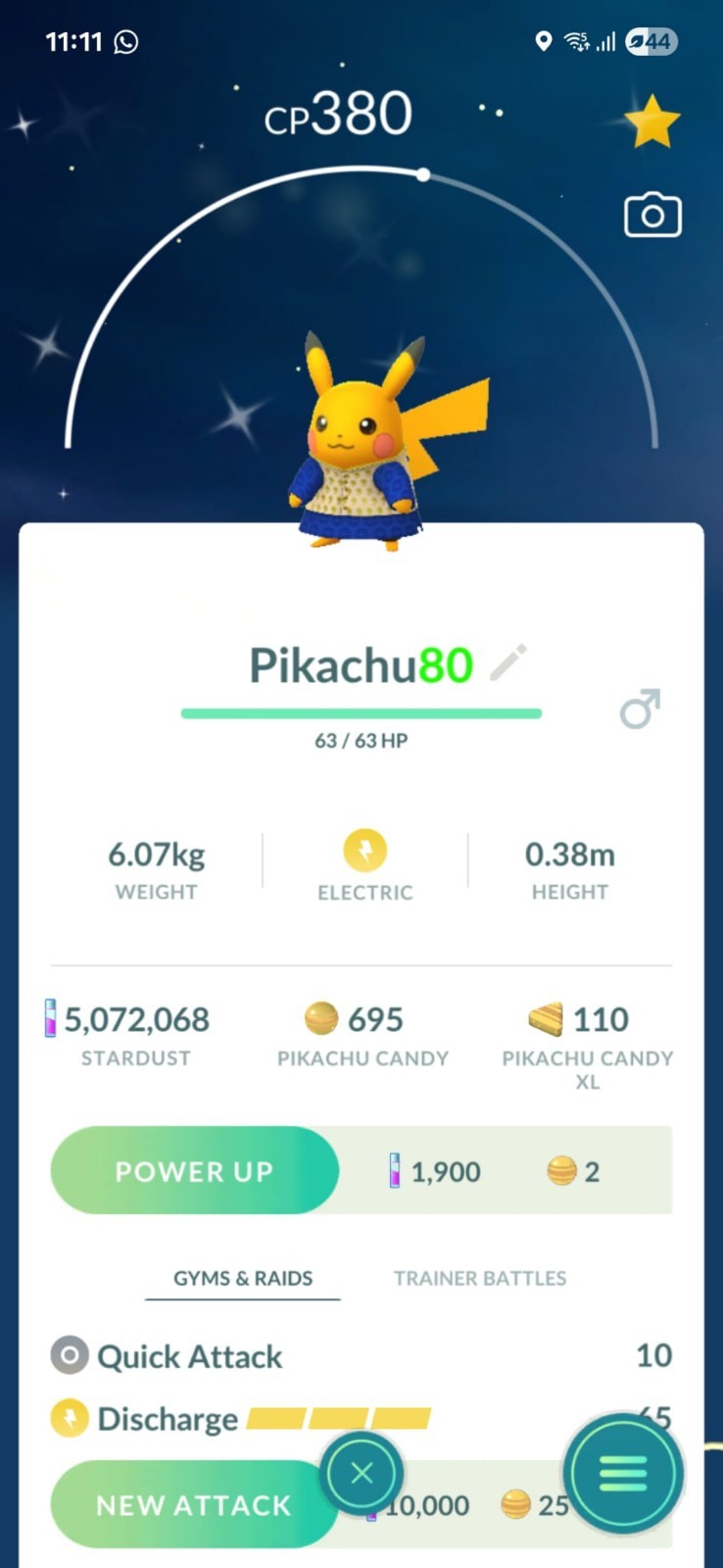 Shiny Kurta Pikachu
