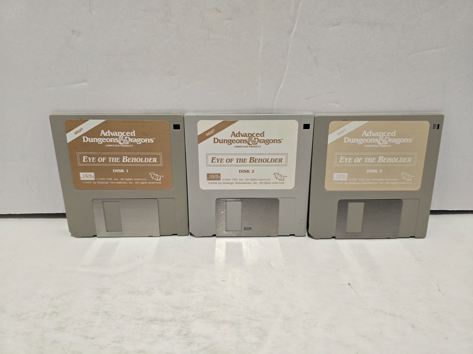 Advanced Dungeons & Dragons Eye of the Beholder w/ Manual Insert Commodore Amiga