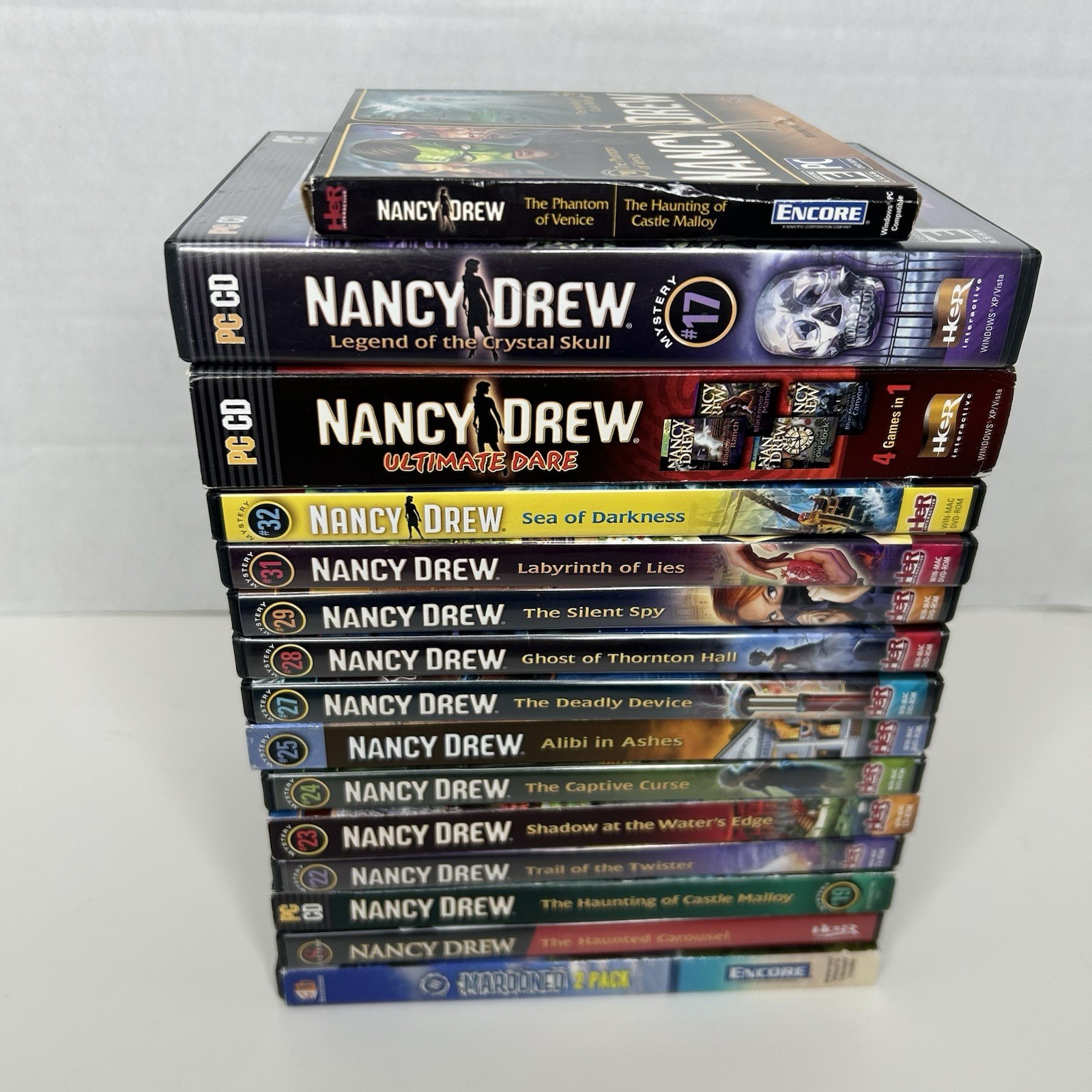 LOT OF 15 Nancy Drew HER Interactive Mystery Games – Windows XP, Vista, 7, Mac