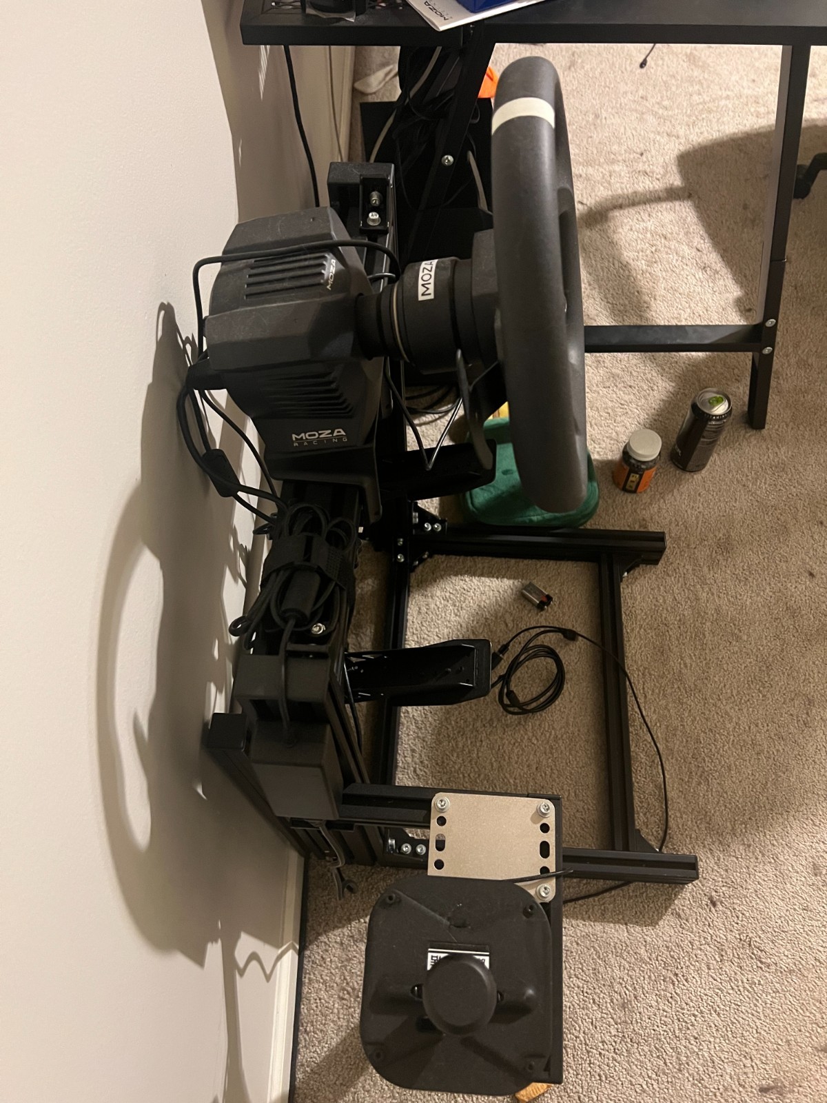 Moza r3 wheel bundle with modified shifter and stand