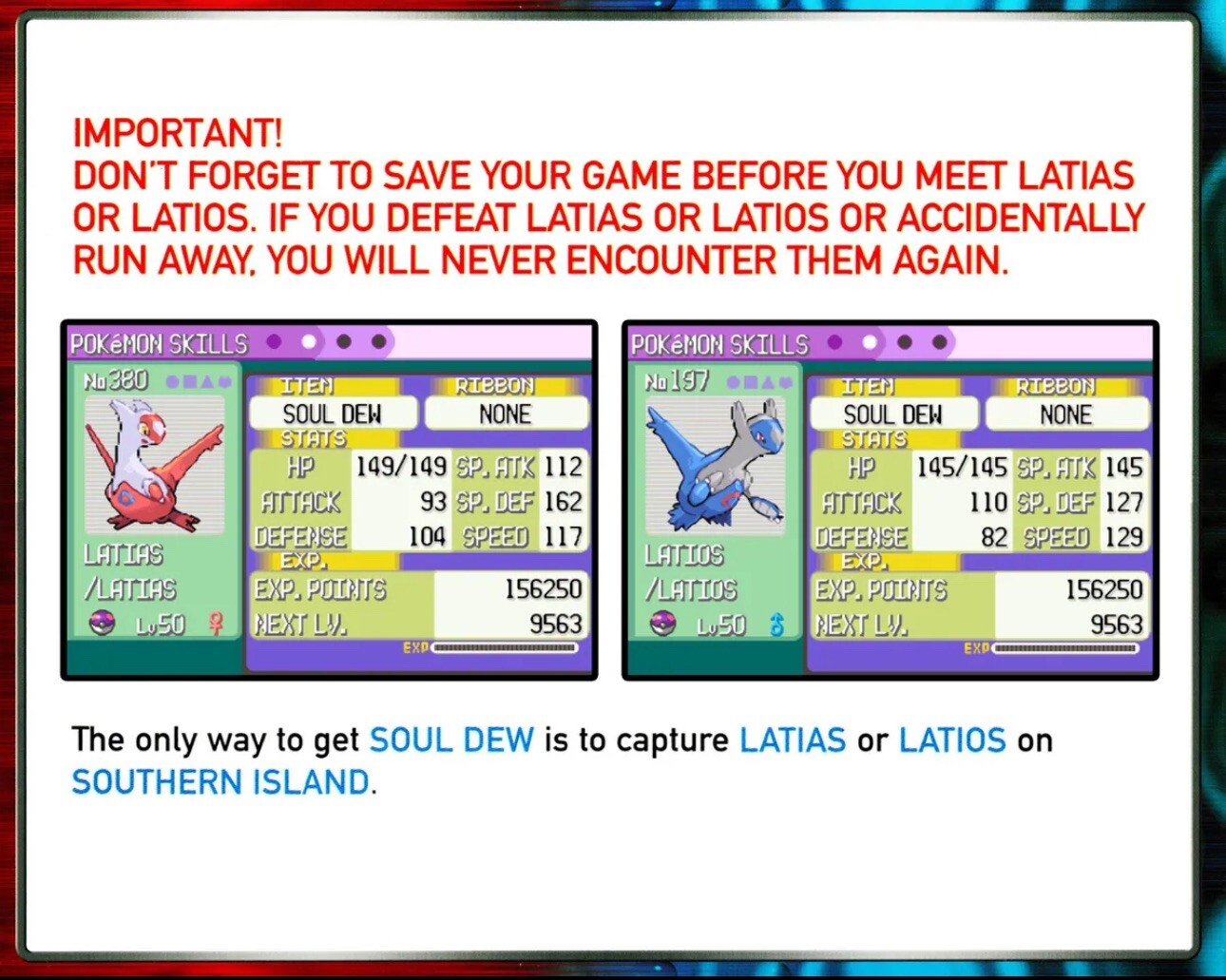 Eon Ticket – Pokemon Ruby & Sapphire e-Reader Custom Card (Read Description)