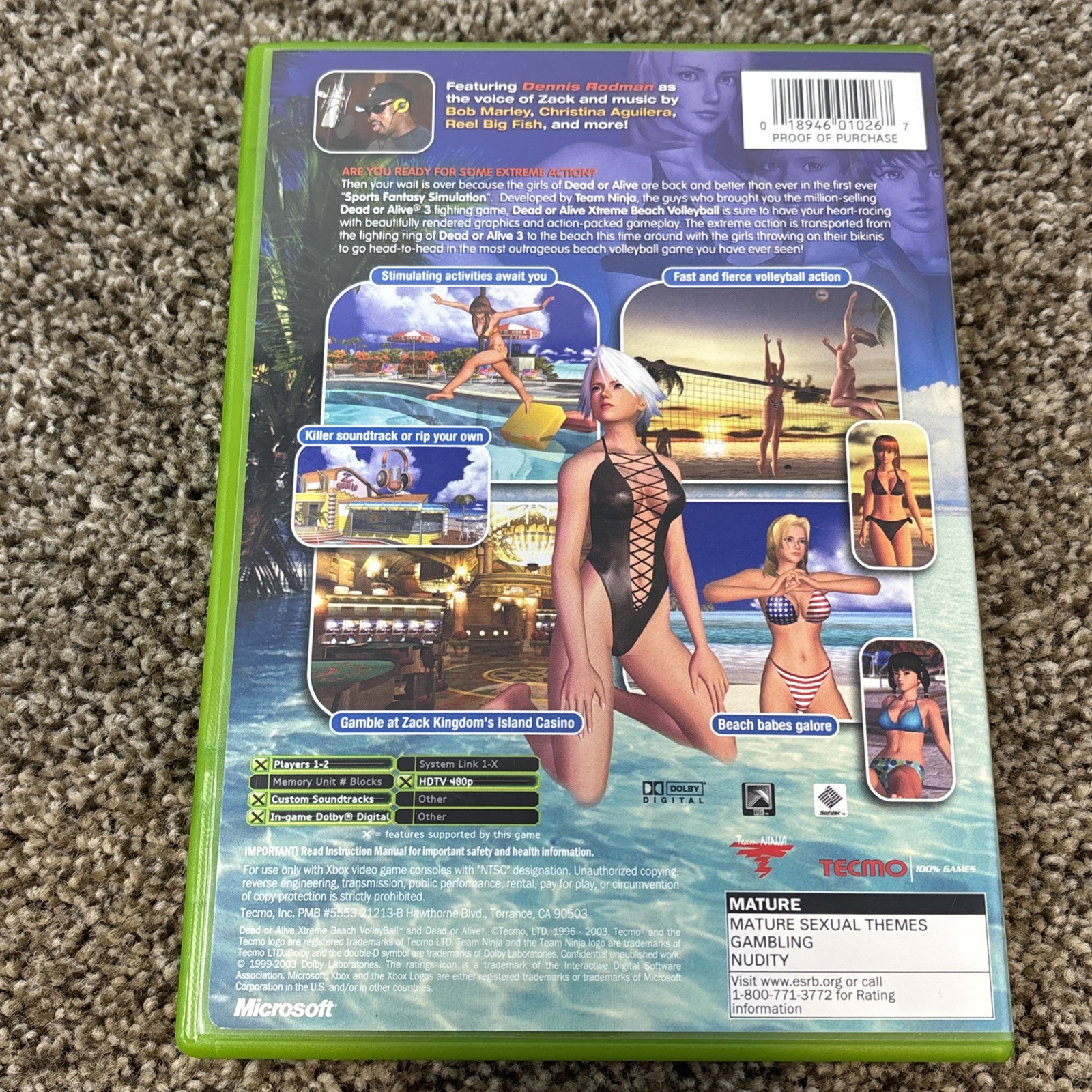 Dead or Alive: Xtreme Beach Volleyball (Microsoft Xbox) CIB Complete w/Reg Mint!
