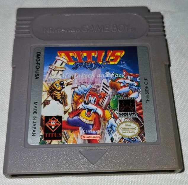 Titus The Fox Cartridge Only Authentic Nintendo Game Boy DMG-FO-USA 1993 Gameboy
