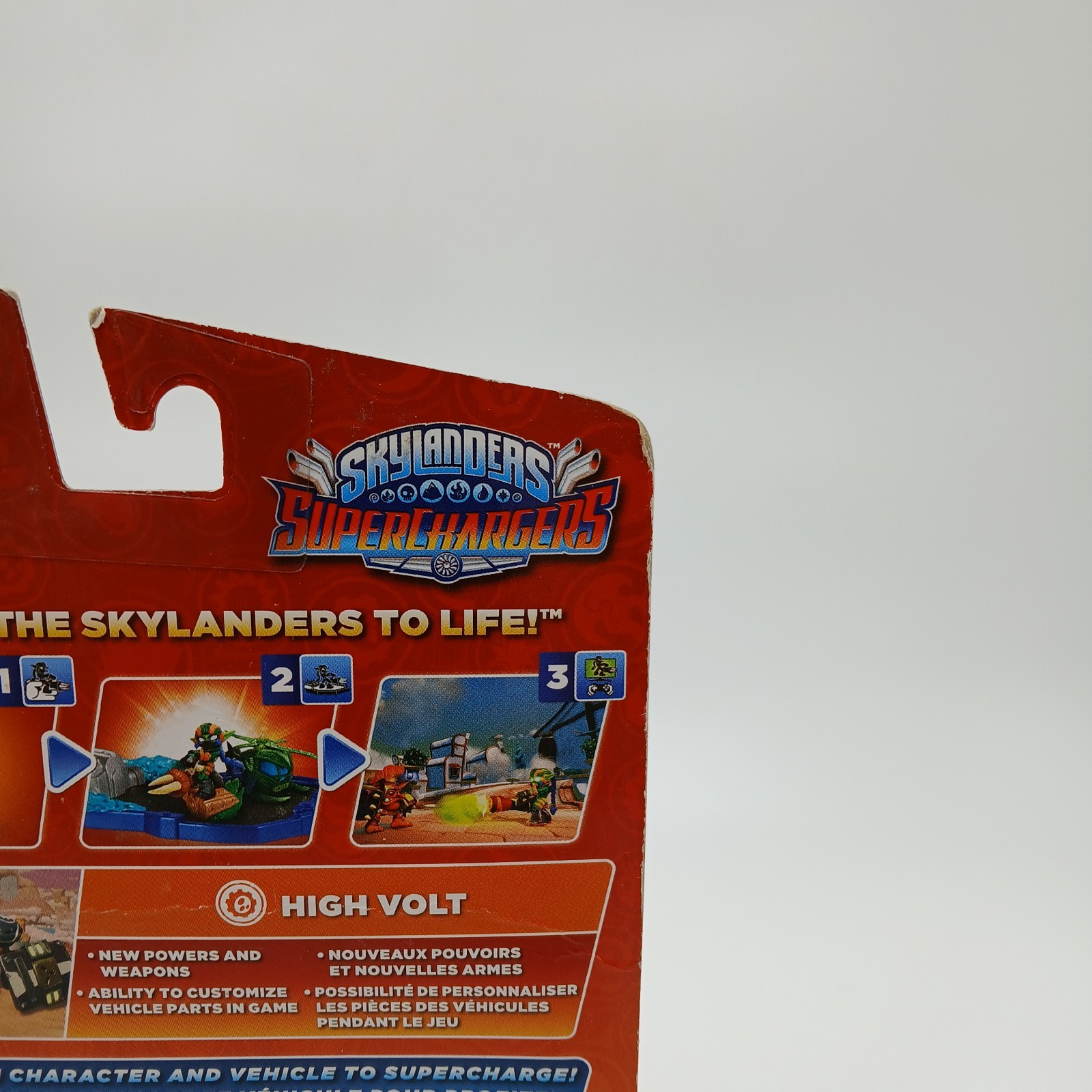 Skylanders Super Chargers High Volt Tech Figure Protect Surge BOX FLAWS READ