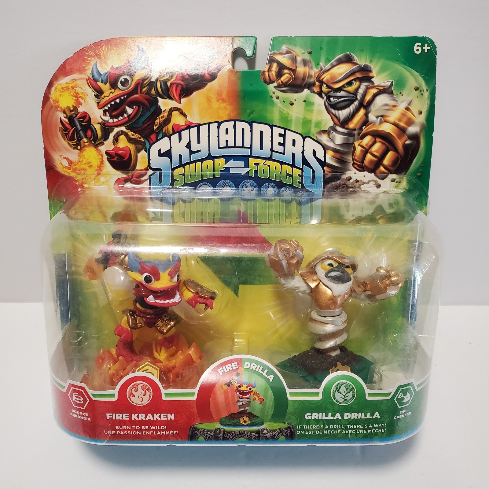 Skylanders Swap Force – Fire Kraken & Grilla Drilla Complete In Box READ DESCRIP