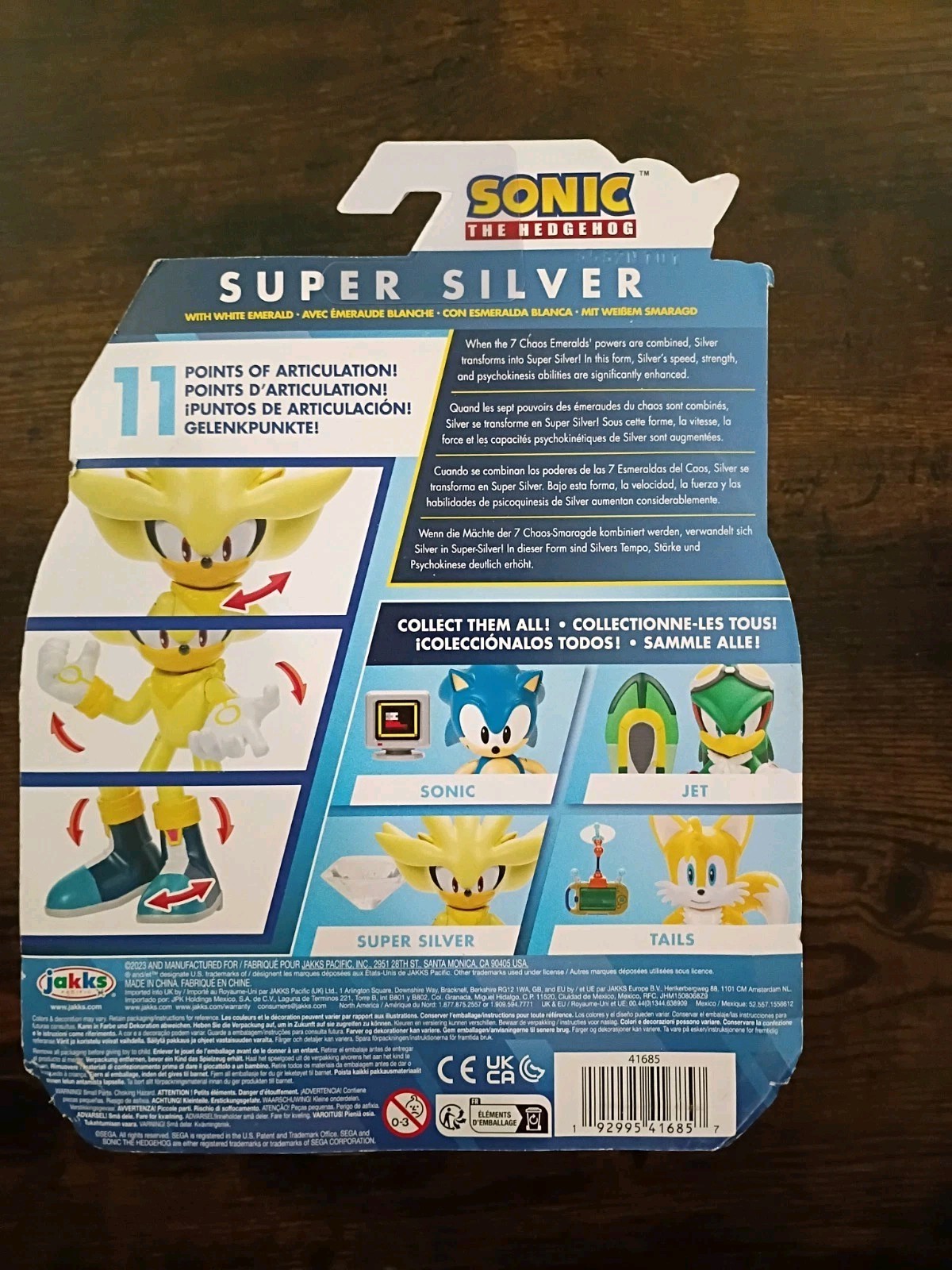 5-PK SONIC the HEDGEHOG 4″ Lot Super Silver Classic Modern Snowboard Metal Jakks