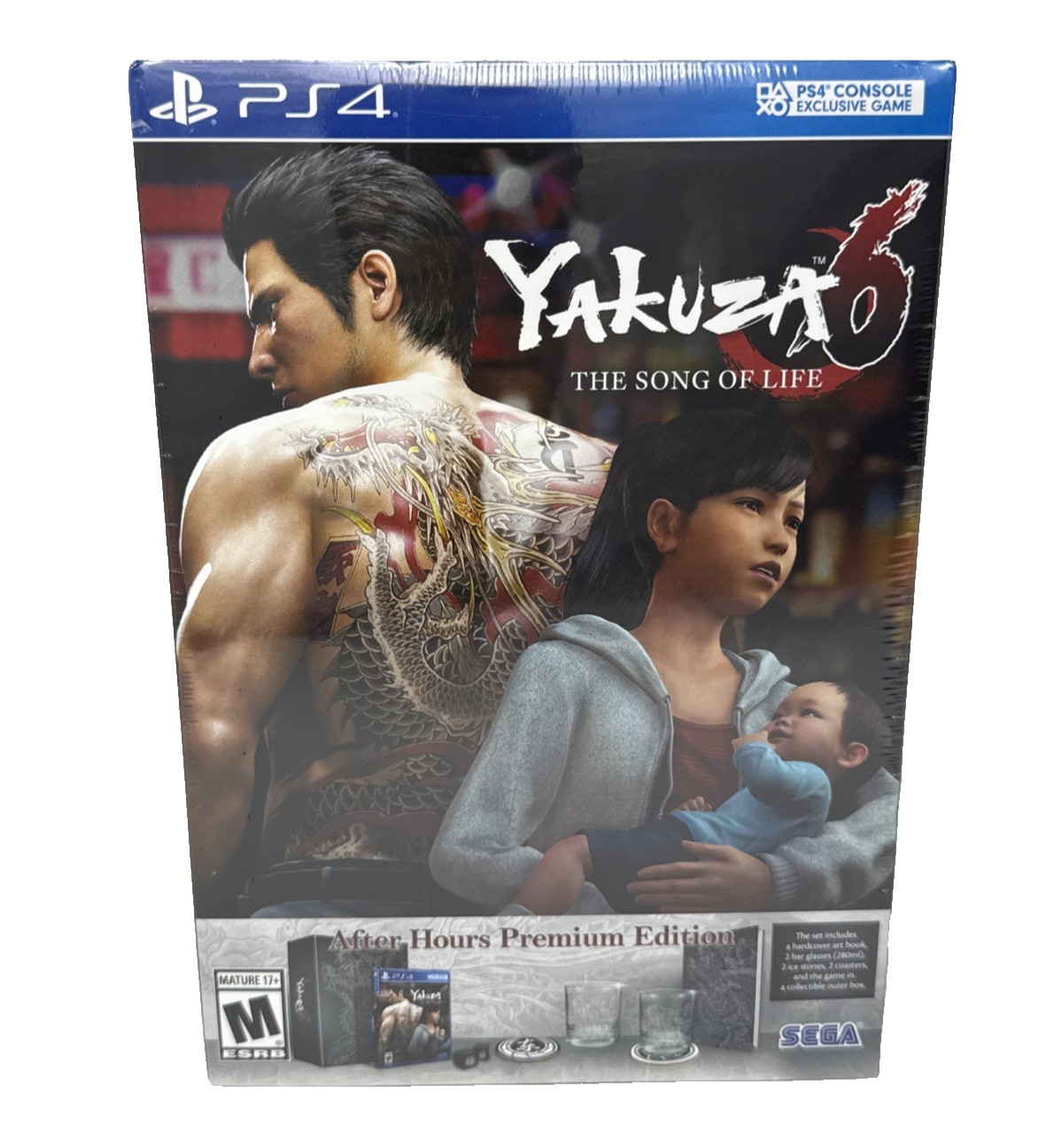 Yakuza 6 After Hours Premium Edition PS4 NEW Sealed Slit in Wrap READ Rare Set