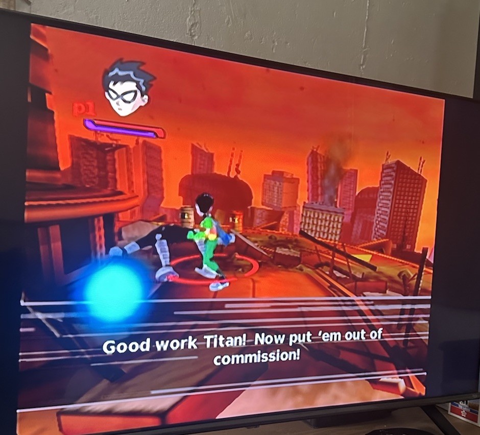Teen Titans Sony PlayStation 2 With Manual Tested Water Damaged Cover