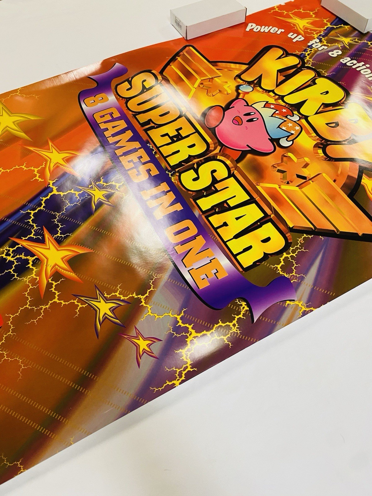 RARE 1996 KIRBY SUPER STAR SNES ORIGINAL ROLLED 26×39” STORE PROMO POSTER UNUSED