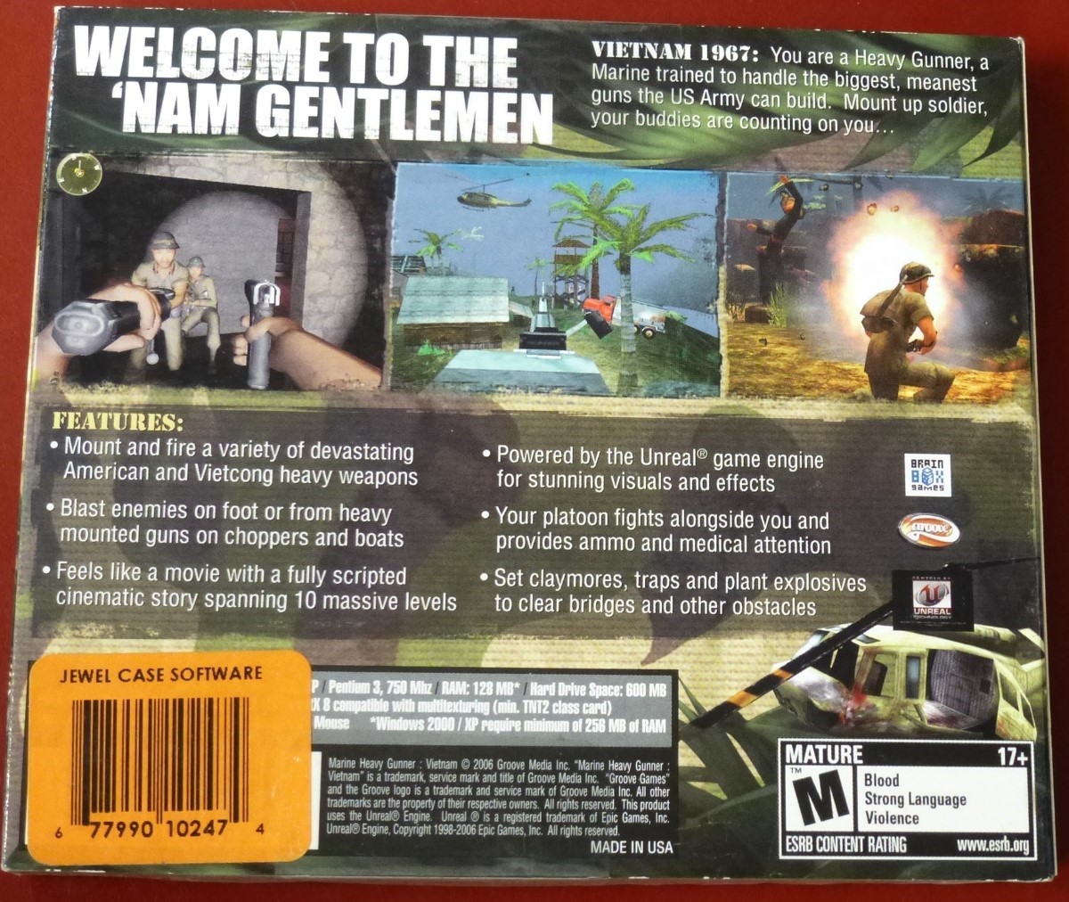 Video Game PC Marine Heavy Gunner Vietnam NEW SEALED jewel case