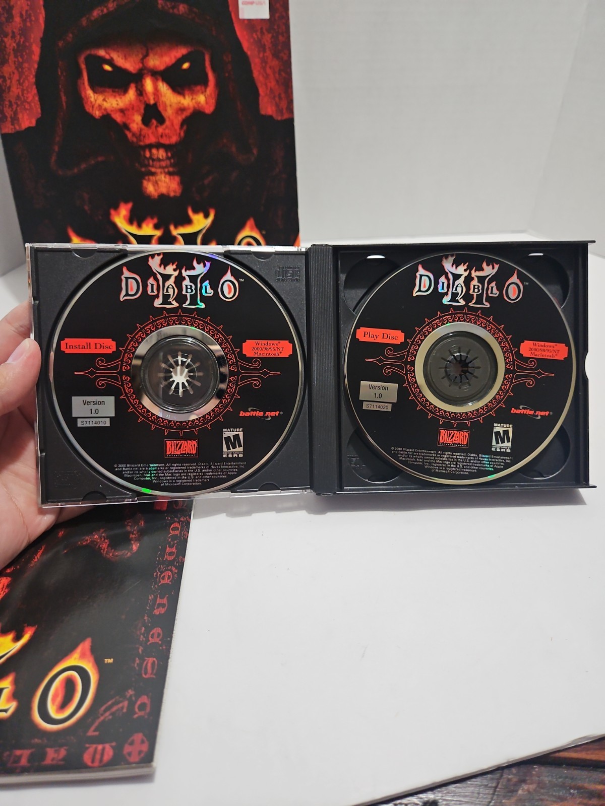 Diablo II (2) PC Mac Game Big Box 3 Disc CD-ROM Blizzard 2000