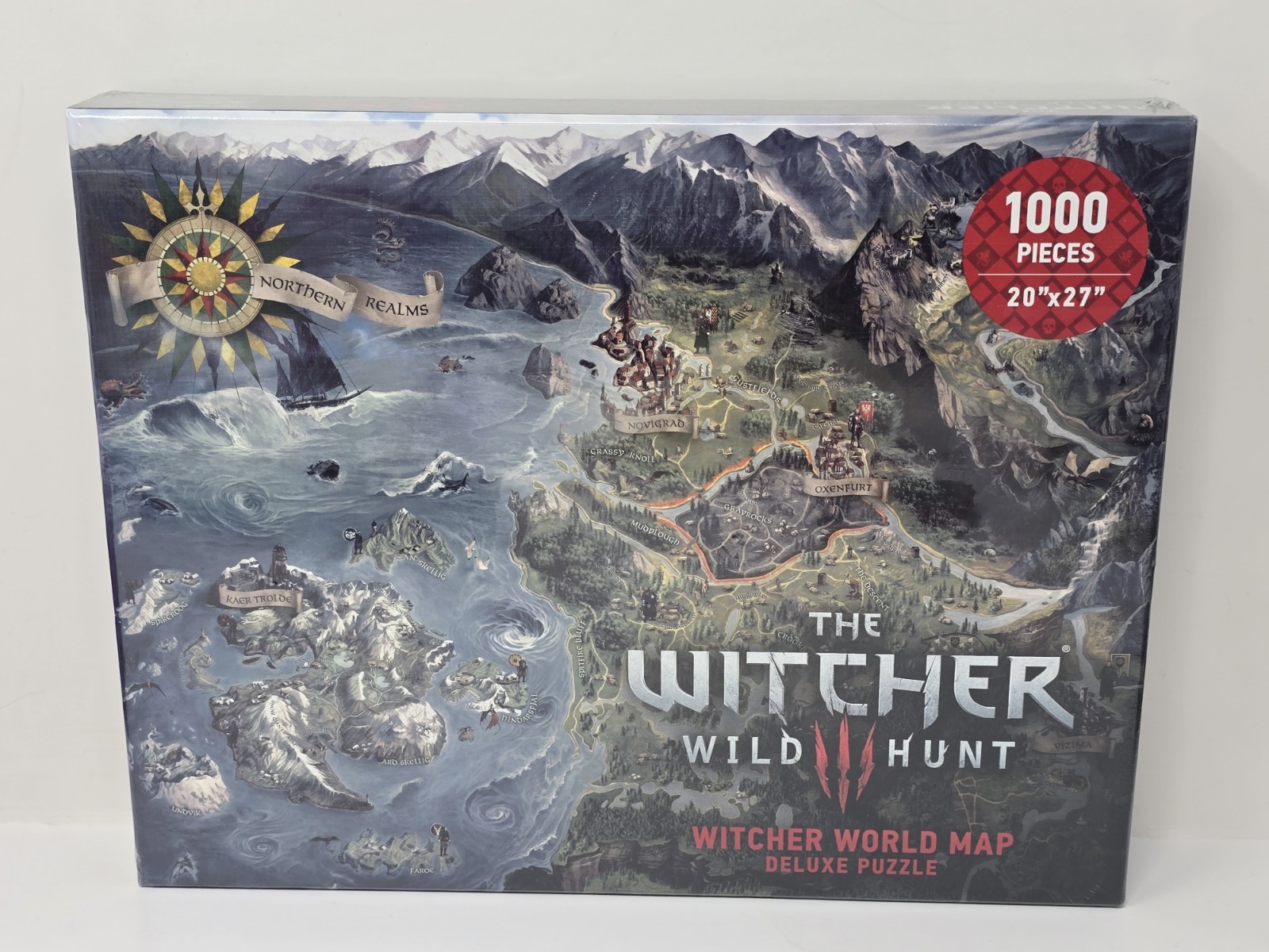 Dark Horse The Witcher 3: Wild Hunt Witcher World Map 1000 Pcs Deluxe Puzzle NEW