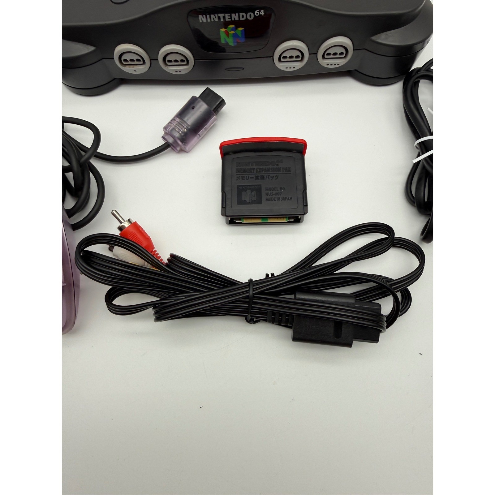 Nintendo 64 N64 Console NUS-001 Expansion Pak Atomic Purple Bundle- Tested