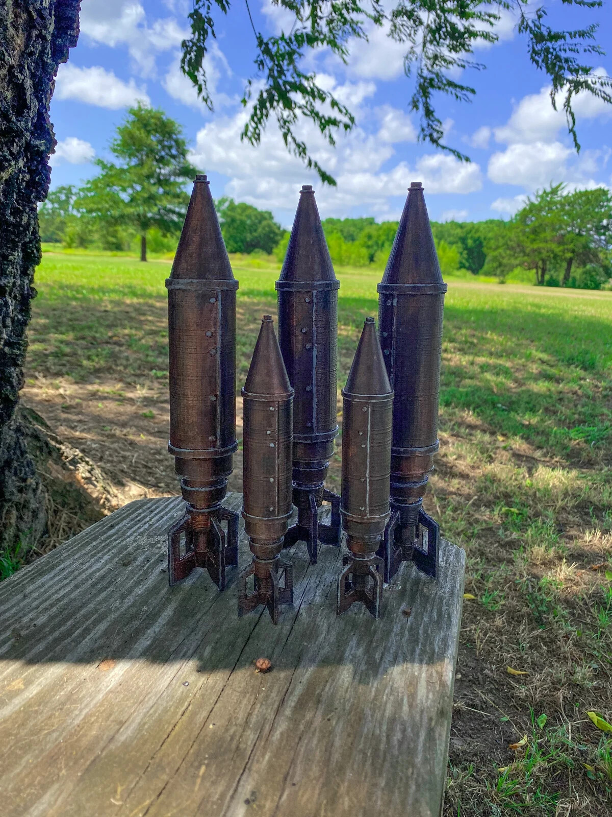 RUST ROCKET Prop Figure Hand Painted Life Size 3D Print Room DECOR Rust game 1:1