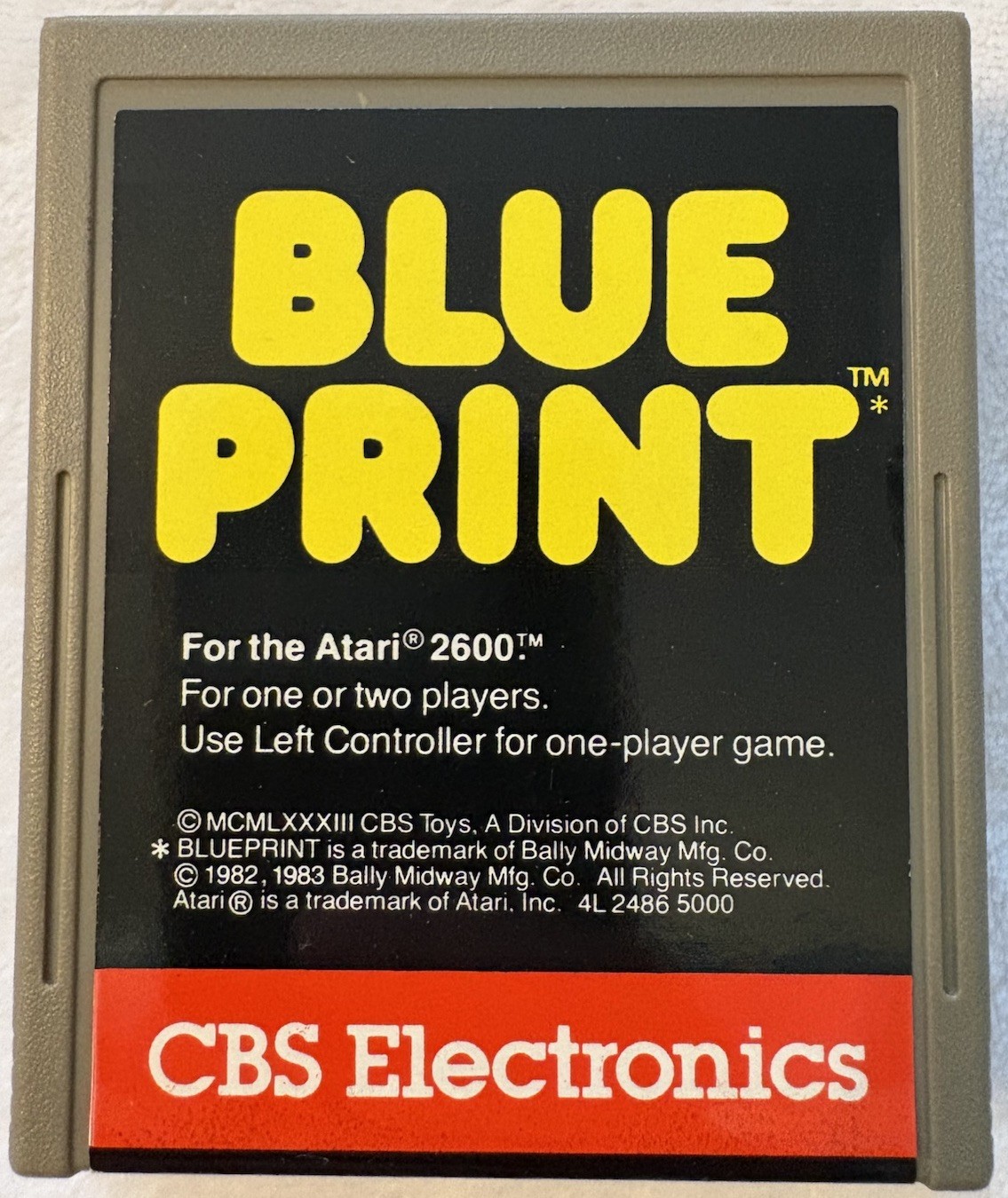 TESTED Blueprint VGC W/Manual, CBS Mailer 1983 Atari 2600 – Video