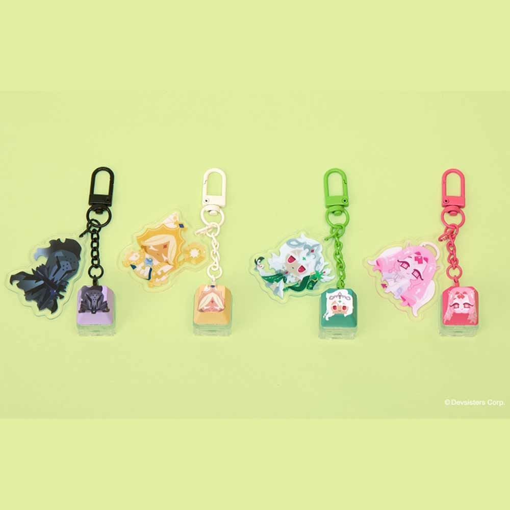 Cookie Run Kingdom Random LED Keycap Keyring CookieRun Keychain Shadow Milk