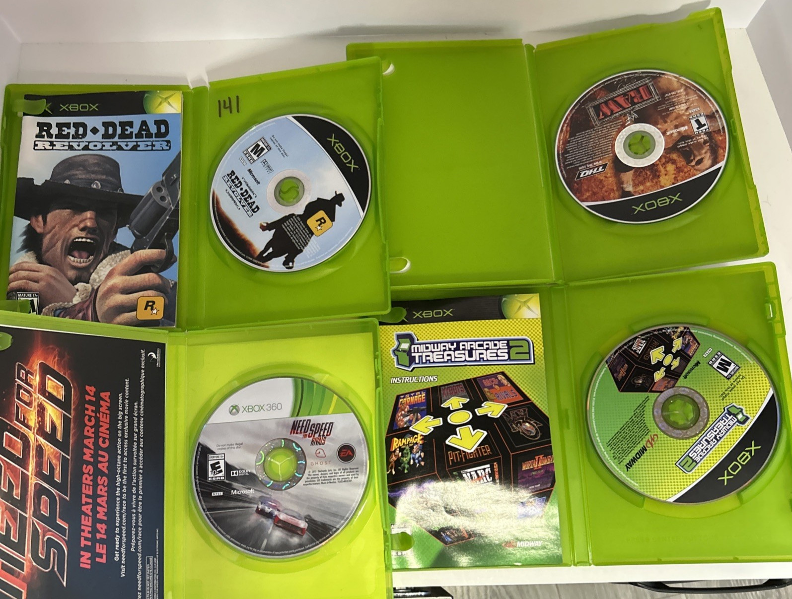Xbox Lot, Midway Arcade, Red Dead Rev, RAW, (360) Need For Speed Rivals, Untestd