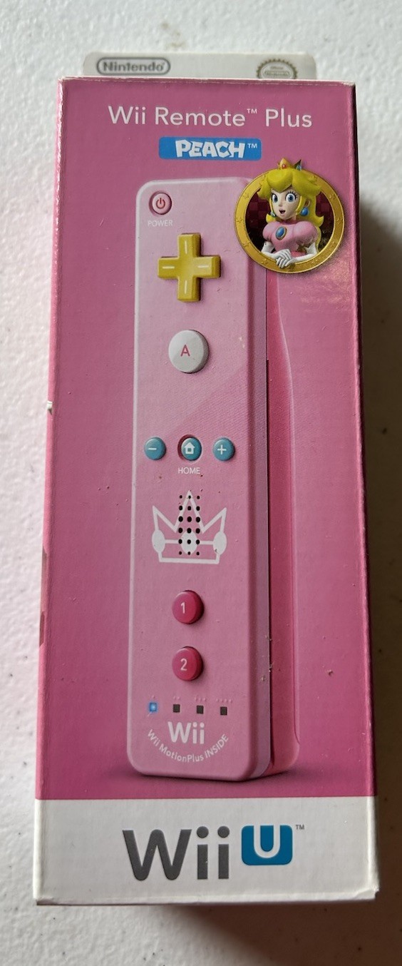 NIB Princess Peach Wii/ Wii U With Motion Plus Nintendo Remote Wiimote Pink NEW
