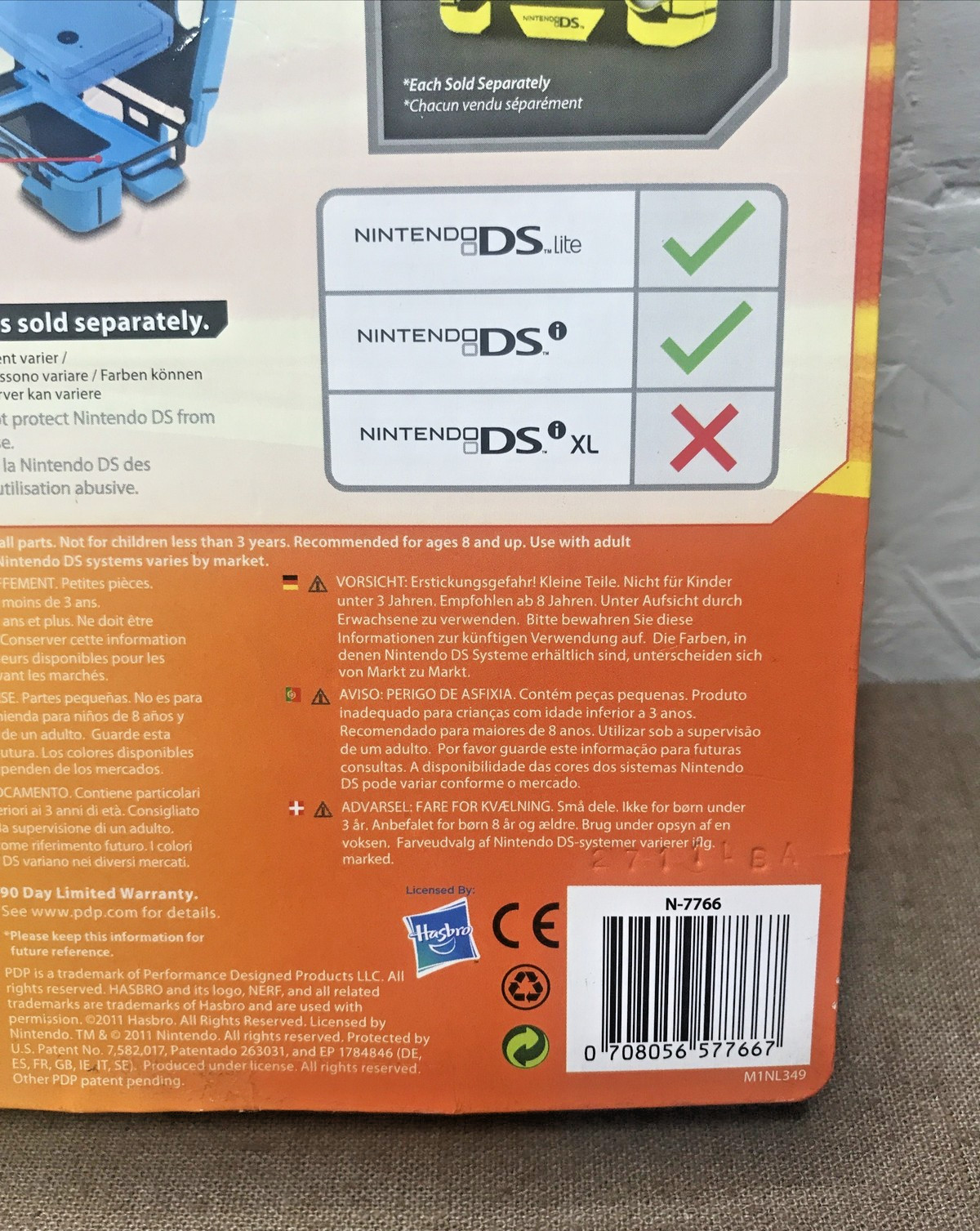 *Read Unused NERF Dual Armor Nintendo DSi / DS Lite Protective Case Blue Black