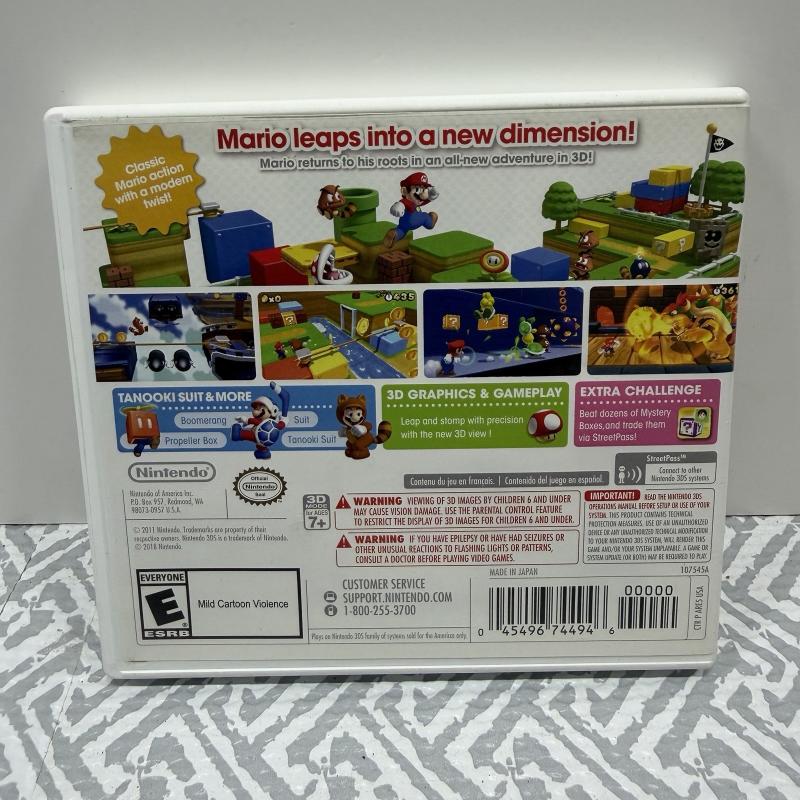 Super Mario 3D Land Nintendo 3DS Nintendo Selects CIB Tested Authentic Case 2018