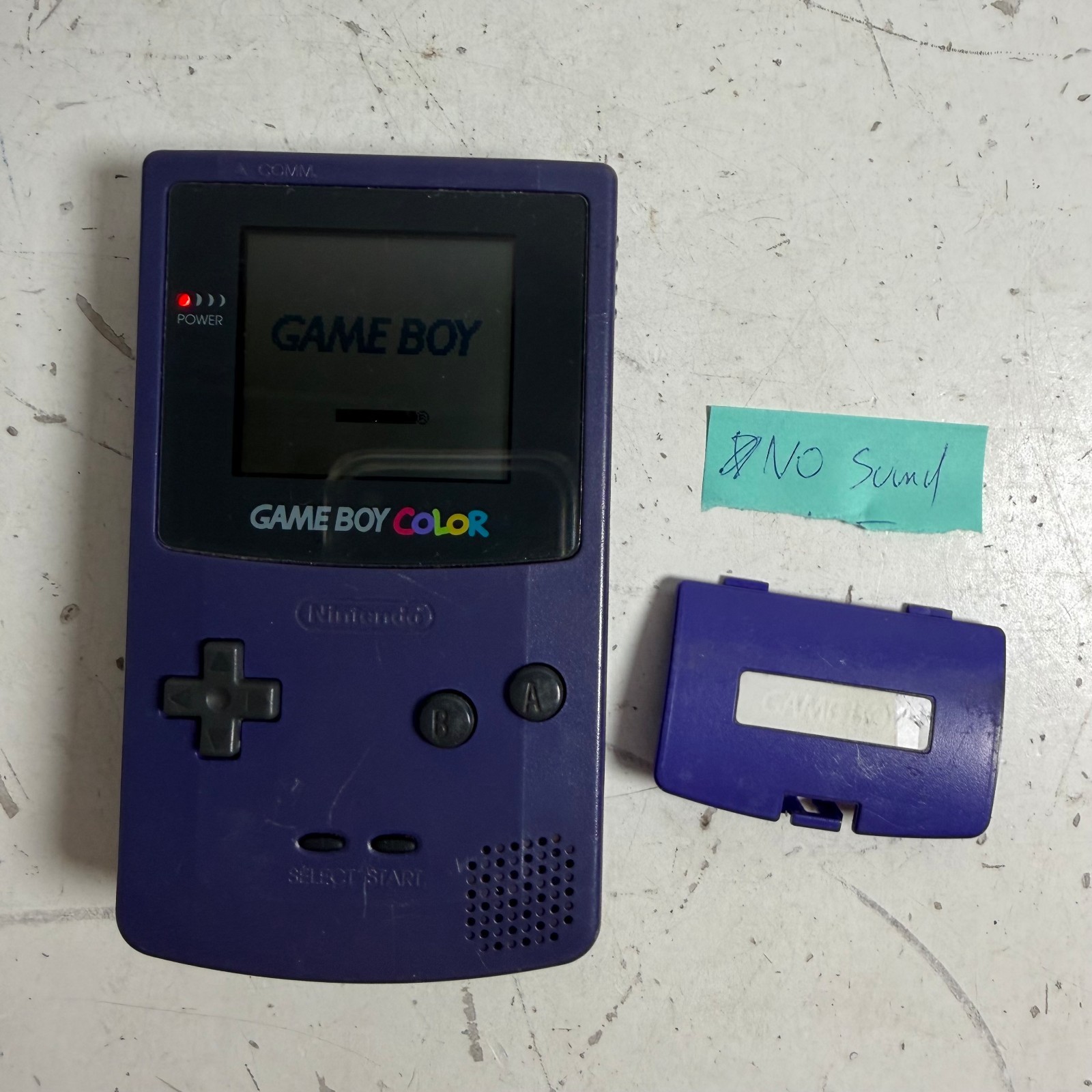 Nintendo Game Boy Color CGB-001 Purple LCD Display Handheld Gaming Console